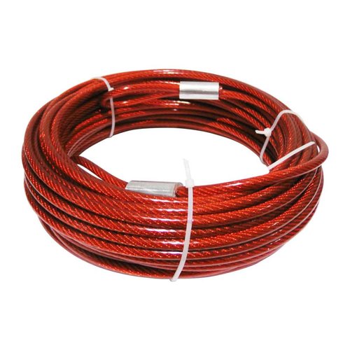 Cable De Colores Acero Con Pvc Blister 7x7 1/8-3/16 15m Obi Rojo Multicolor