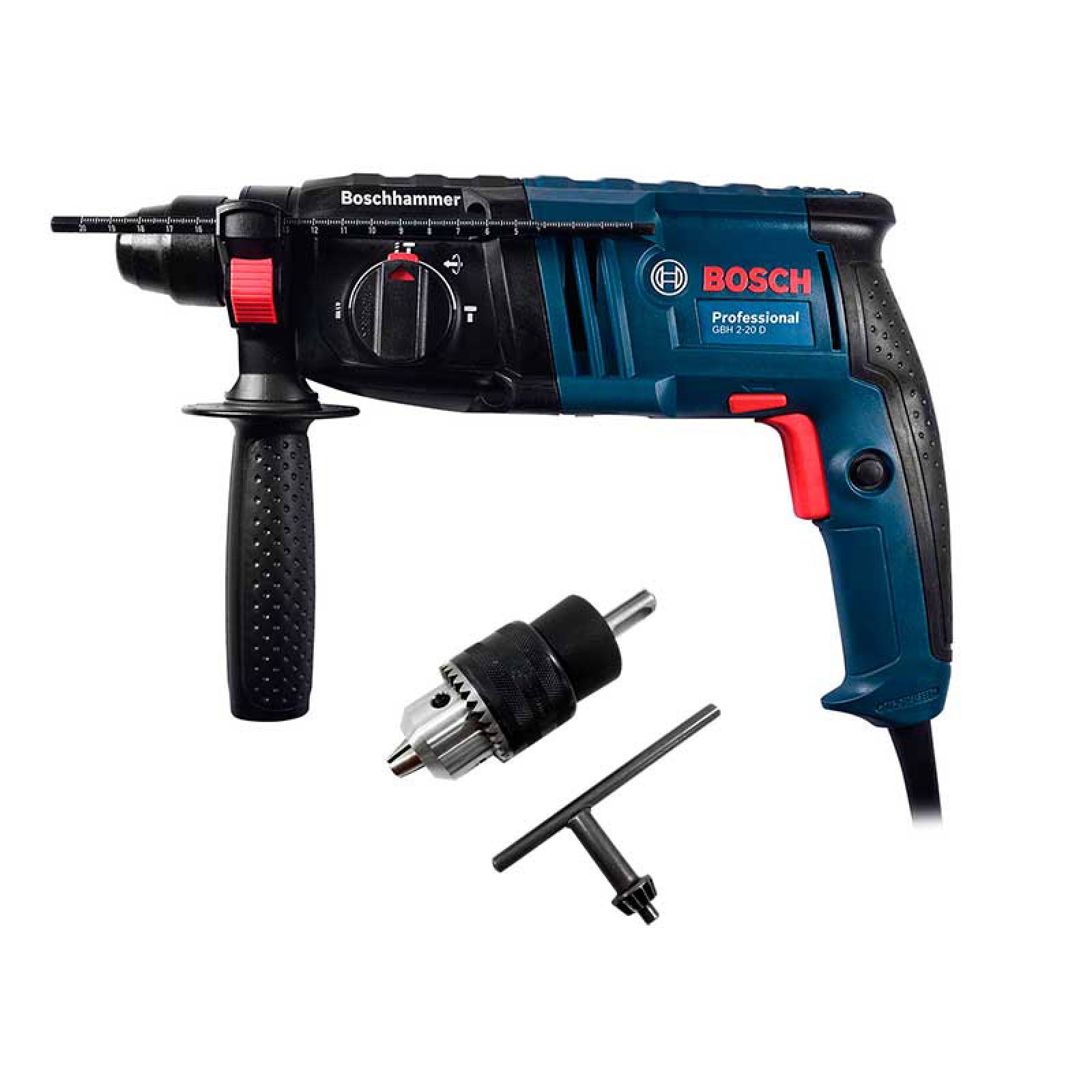 Rotomartillo Gbh 2-20 D Con Adaptador Sds Plus-mandril Bosch 