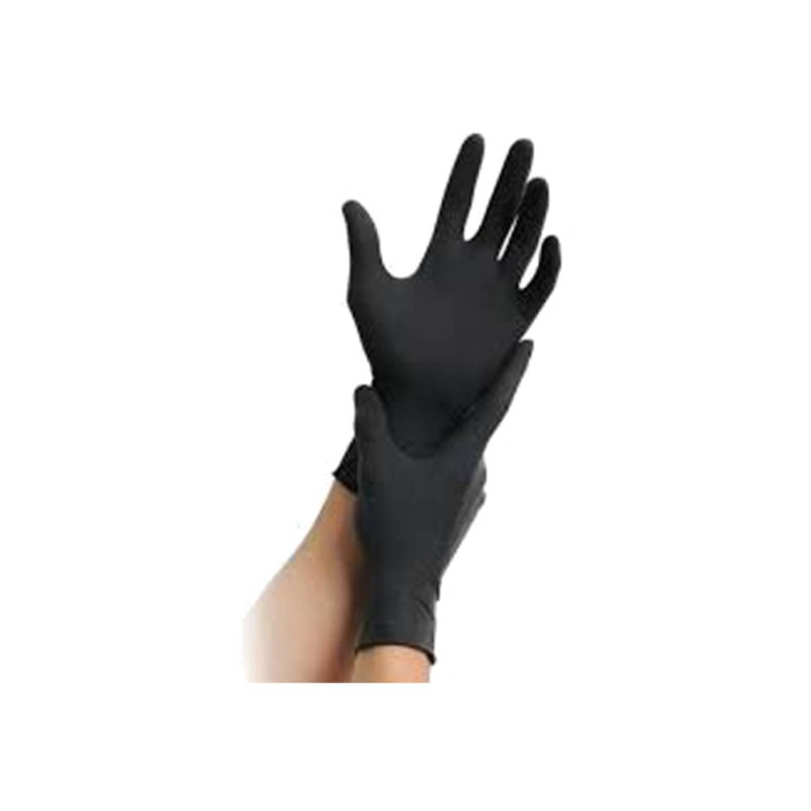 Guante de Nitrilo Negro Chico 100 Pz Dentista Medico Splash