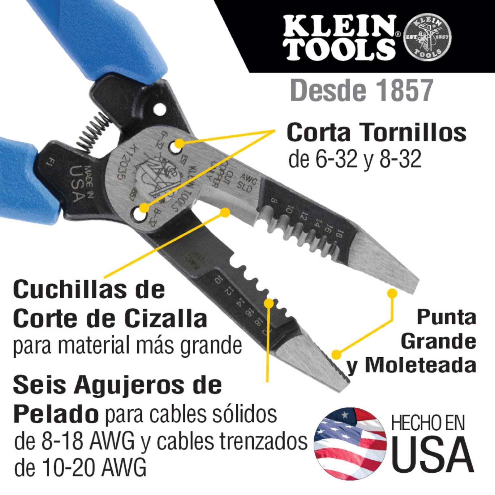 Pelacables Corte Cizalla 8 A 18 T10-20awg Klein Tools 