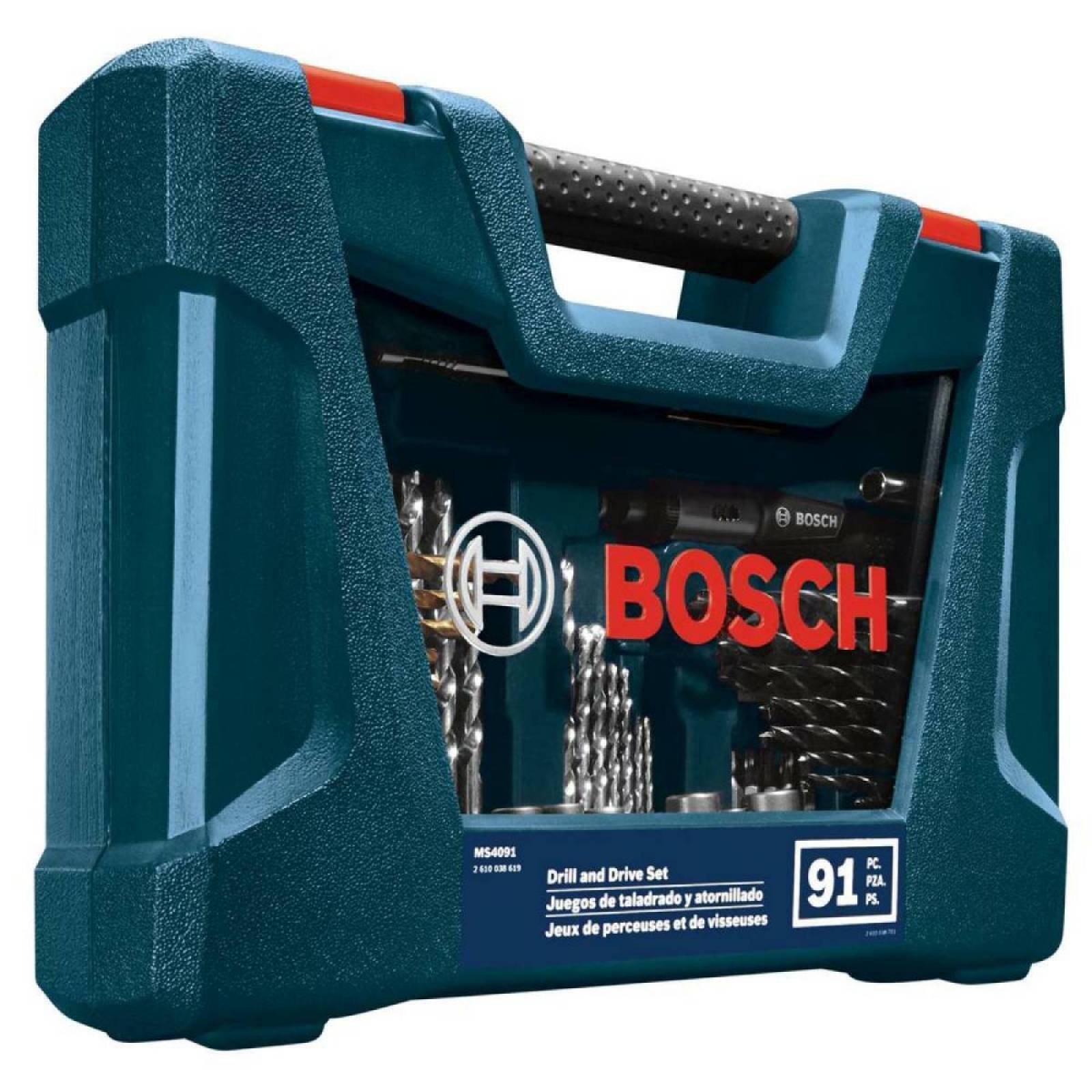 Set Brocas Destornillador V-line 91pz + Estuche Ms4091 Bosch 