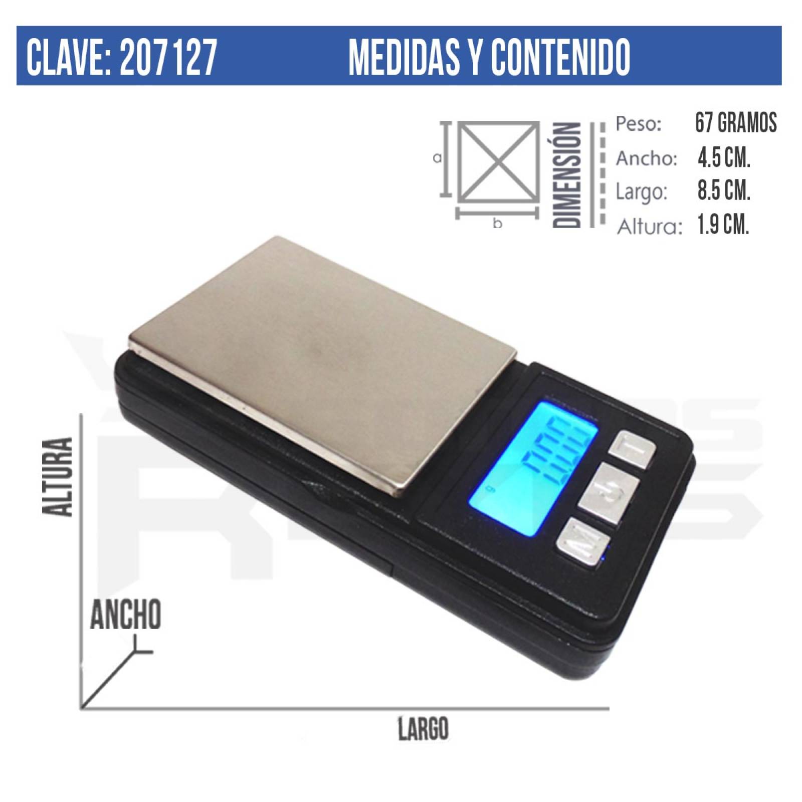 Bascula Lcd De Bolsillo Digital 200 A 0.01gr Pilas Mt200 Obi 