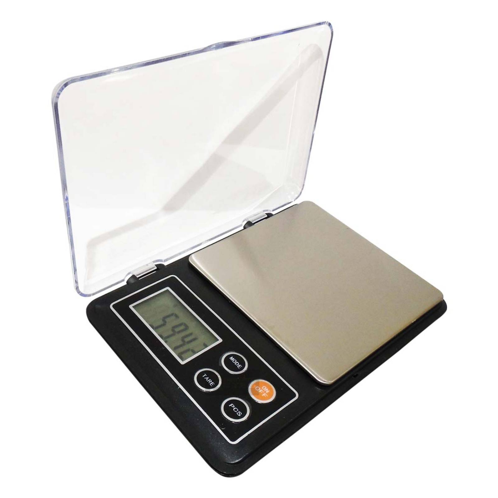 Bascula Lcd Compacta Digital 500 A 0.01 Gr De Pilas Stb Obi 