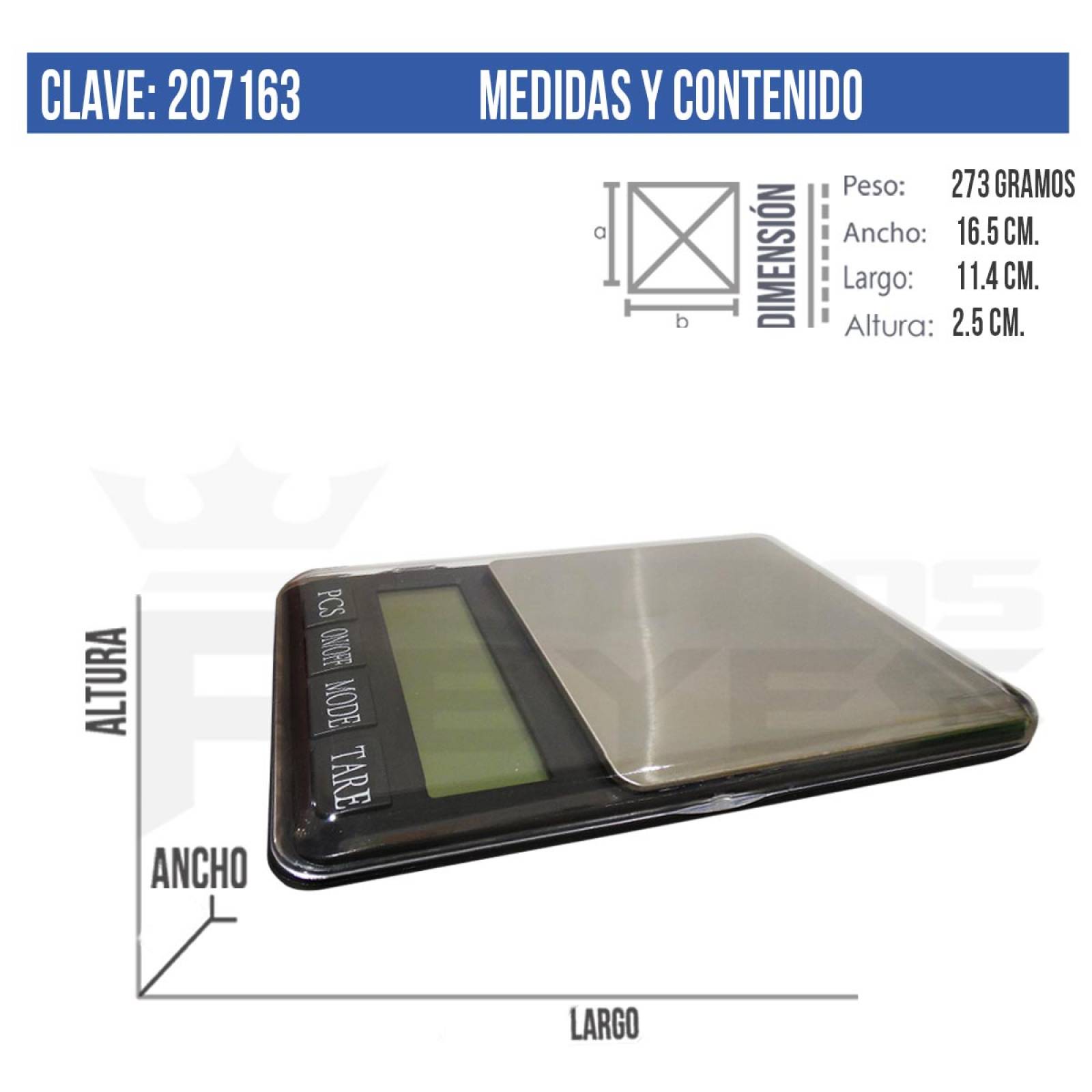 Bascula Lcd Compacta Digital 600 a 0.01 Gr De Pilas ST OBI