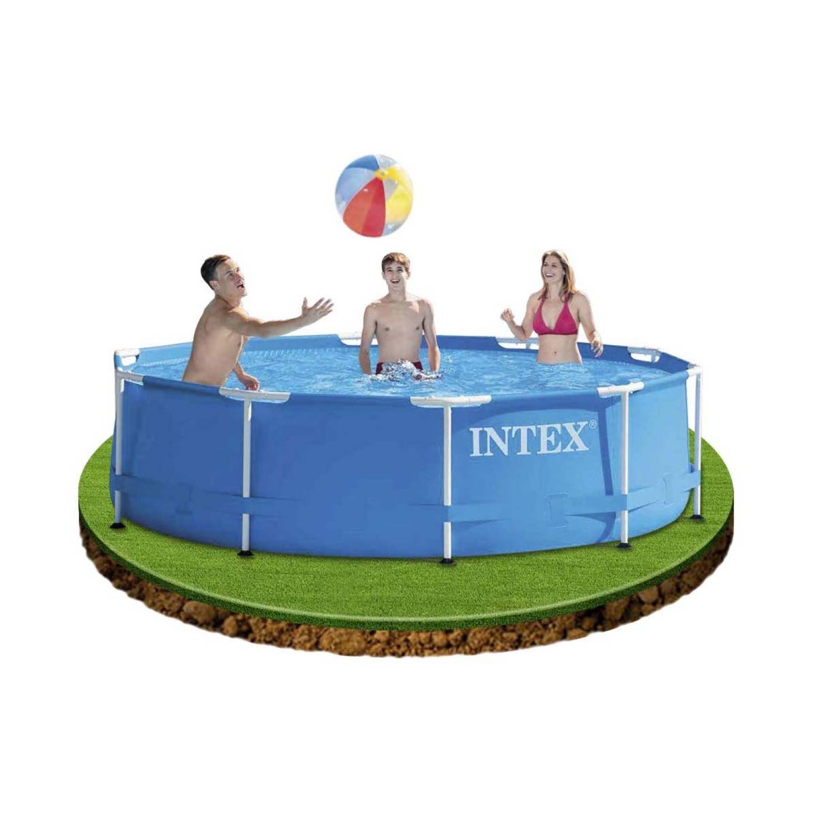 Alberca Piscina Hogar Circular 305x76cm Metal Frame Intex 