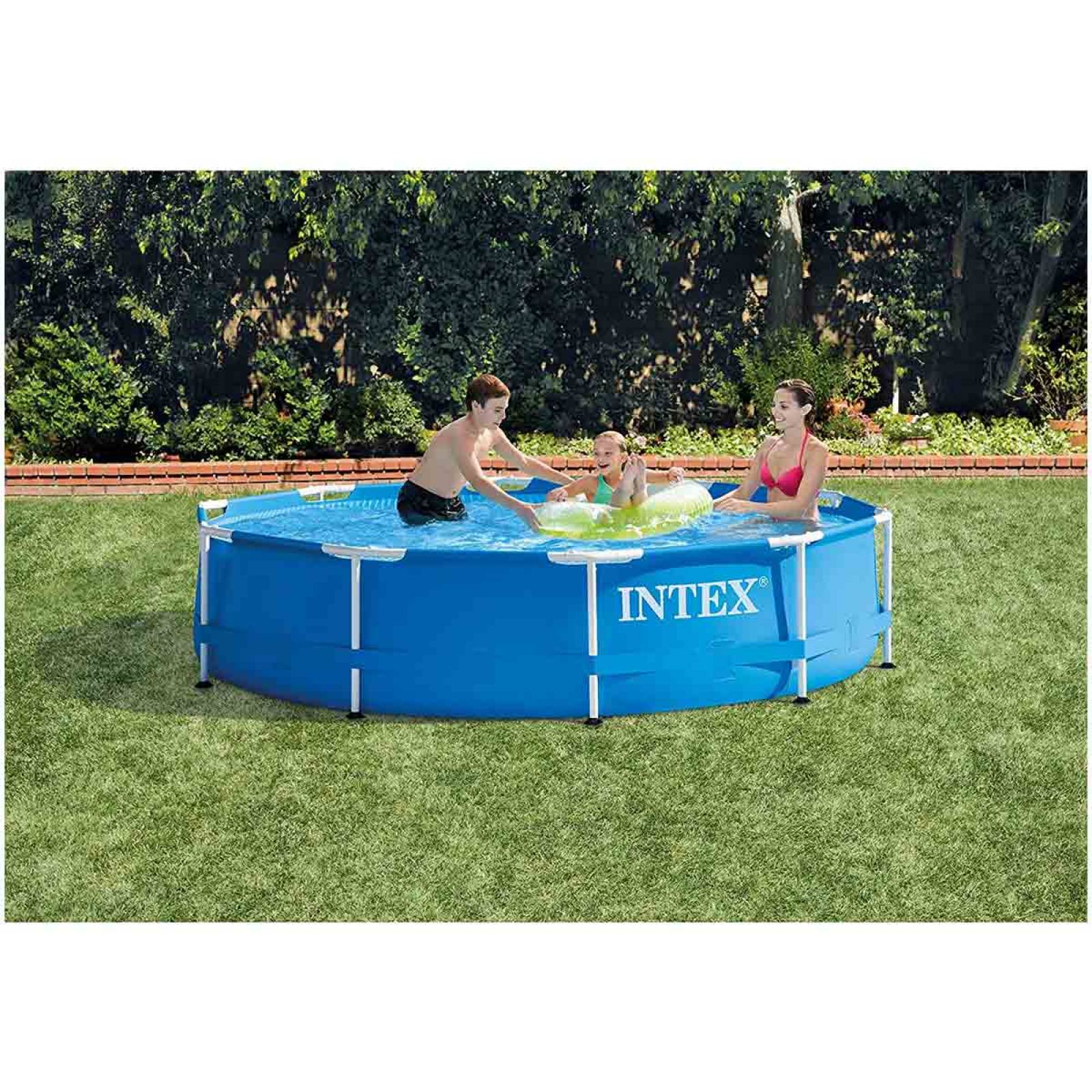 Alberca Piscina Hogar Circular 305x76cm Metal Frame Intex 
