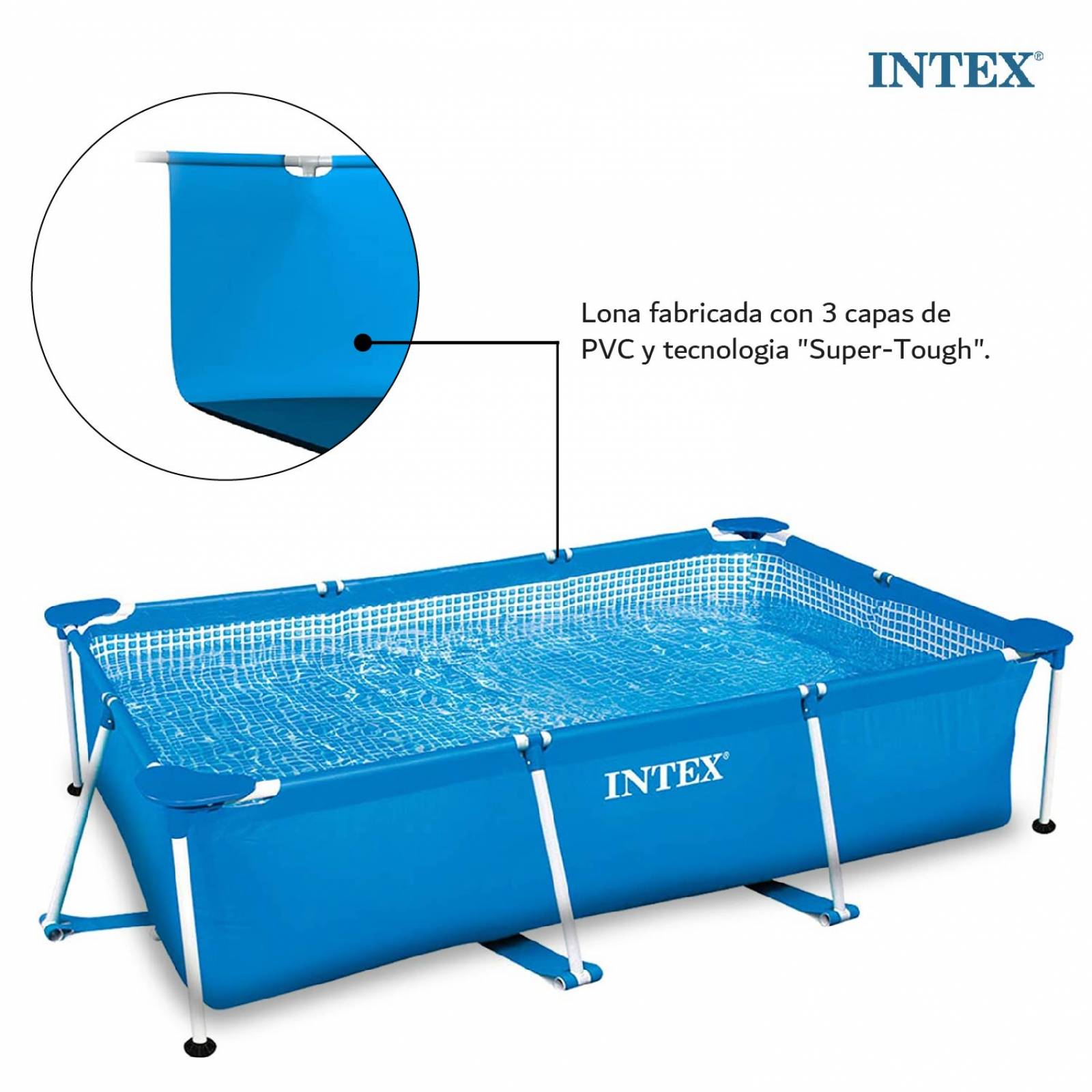 Piscina Alberca Hogar Rectangular 220 X 150 X 60 Cm Intex 