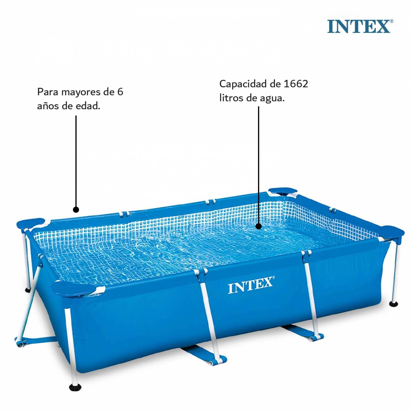 Piscina Alberca Hogar Rectangular 220 X 150 X 60 Cm Intex 
