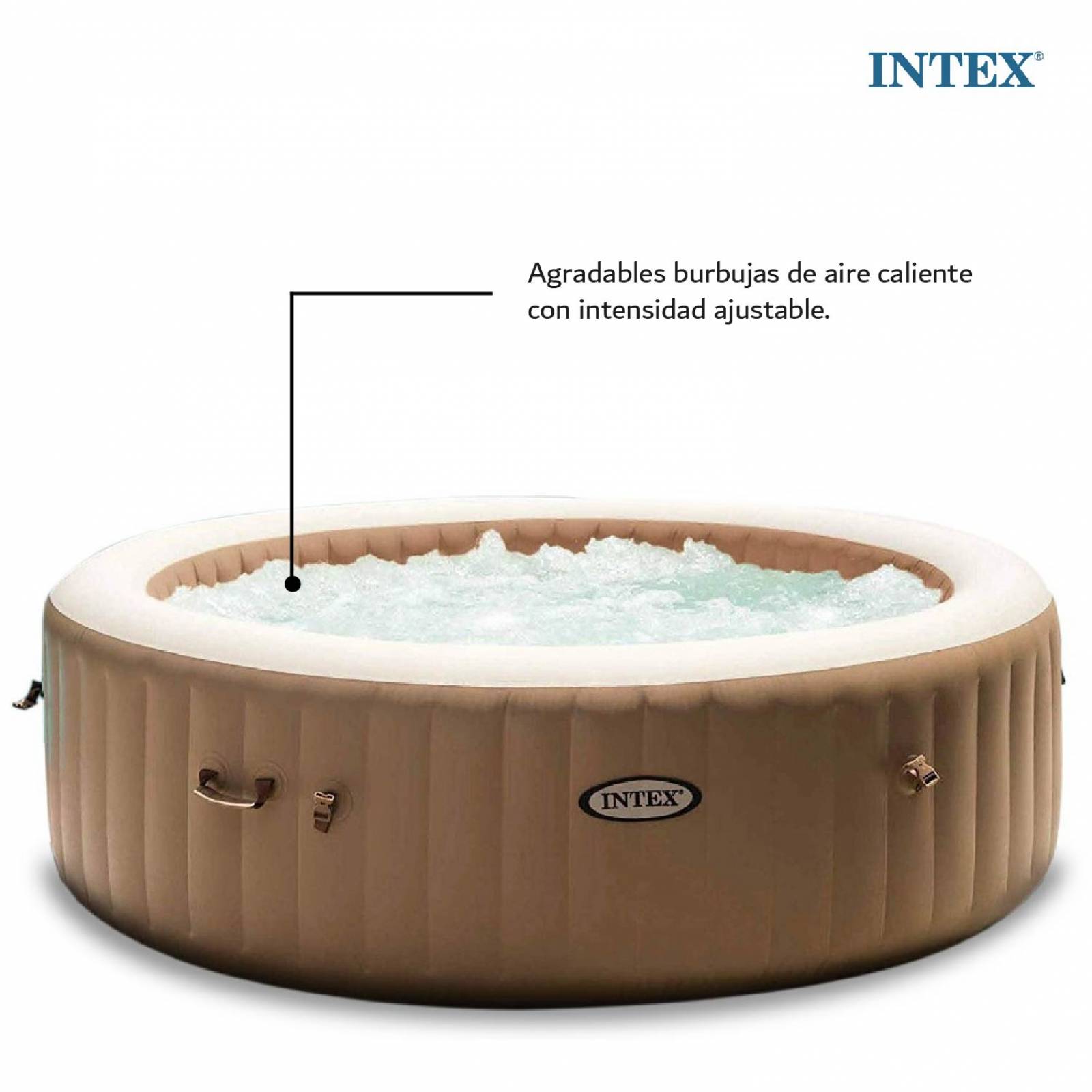 Tina Jacuzzi Inflable Spa 6 Per Burbuja 2.15 M Purespa Intex