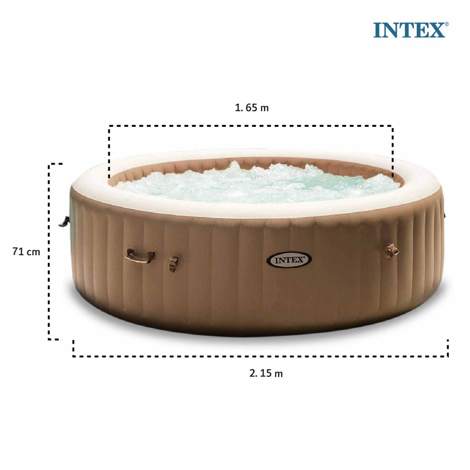 Tina Jacuzzi Inflable Spa 6 Per Burbuja 2.15 M Purespa Intex