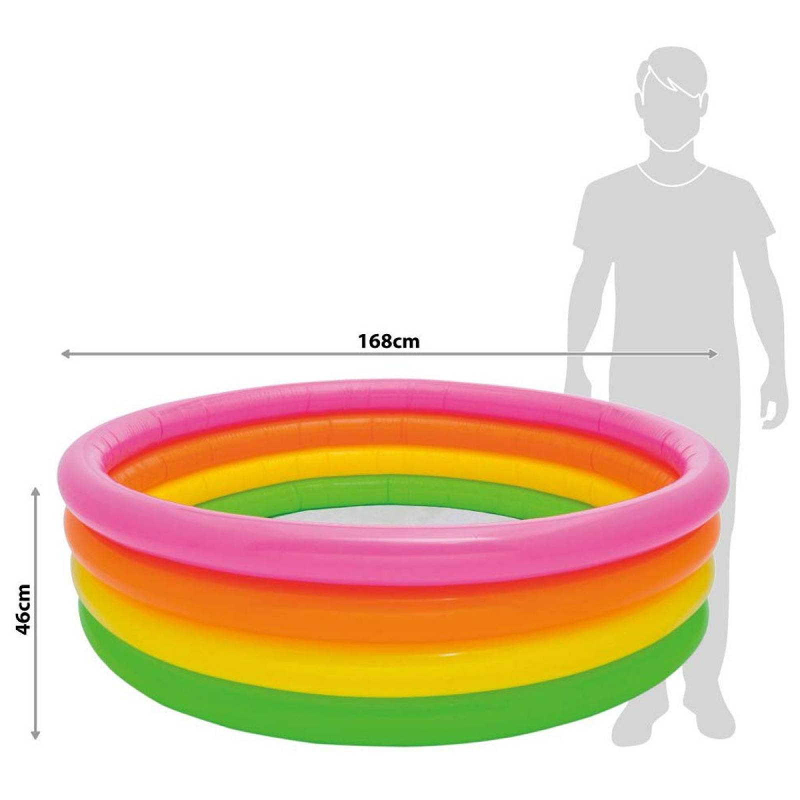 Piscina Alberca Inflable Redonda 4 Aros Niño Hogar Intex 