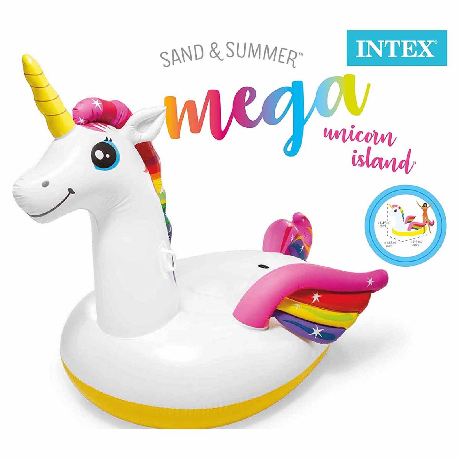 Inflable Para Alberca Mega Unicornio Blanco 57291EU Intex