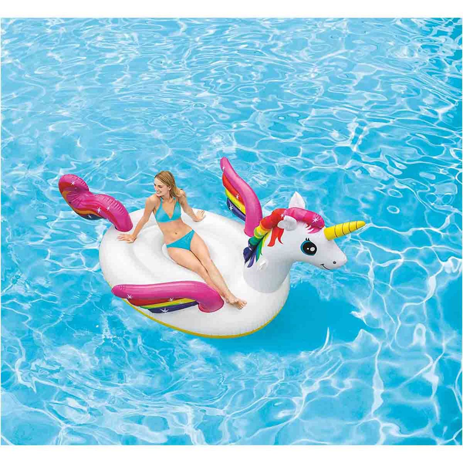 Inflable Para Alberca Mega Unicornio Blanco 57291EU Intex