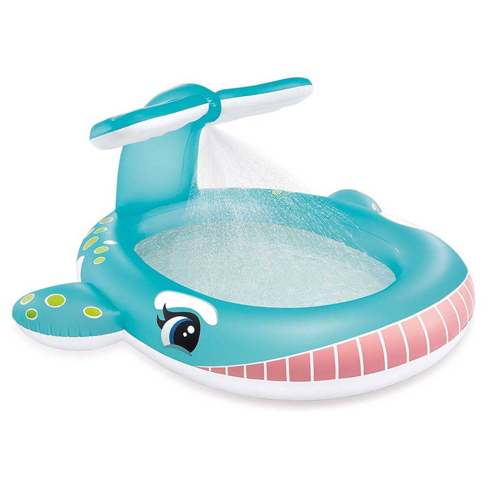 Piscina Alberca Inflable Ballena Azul Aspersor Playa Intex 