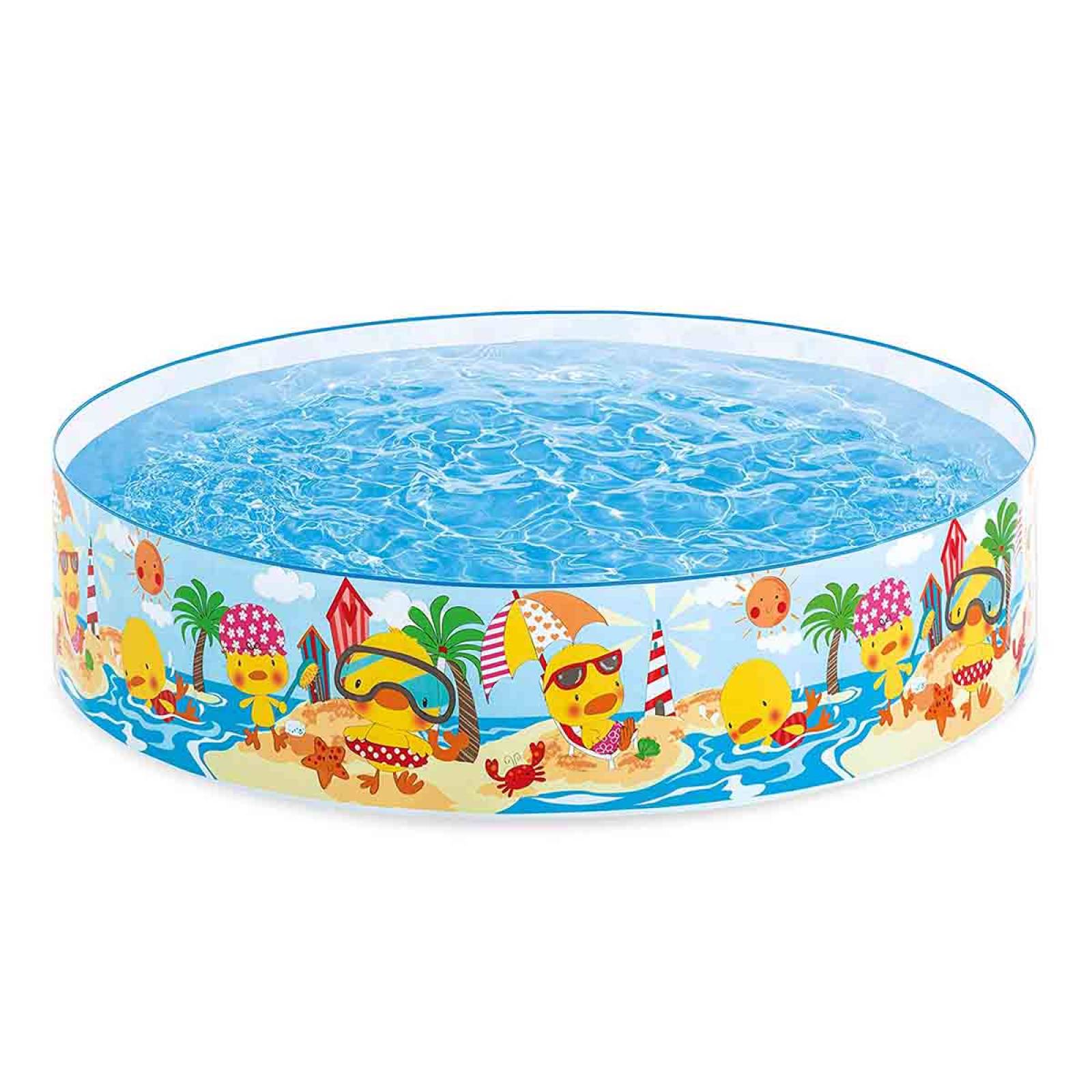 Piscina Circular Armable Patitos 122 X 25 Cm Hogar Intex 