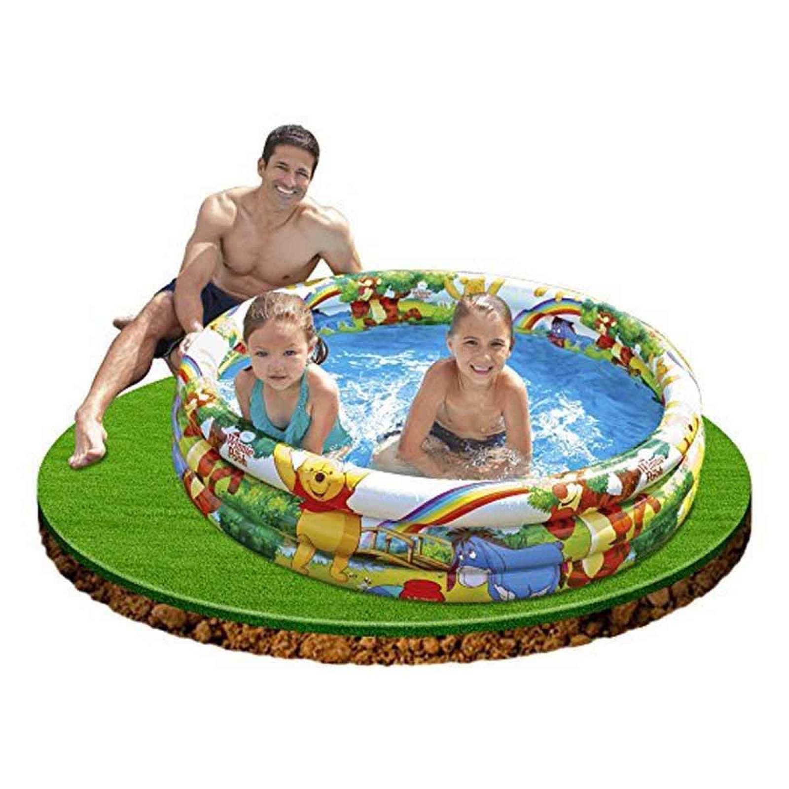 Alberca Inflable Bebes De Anillos Winnie Pooh 58915NP Intex