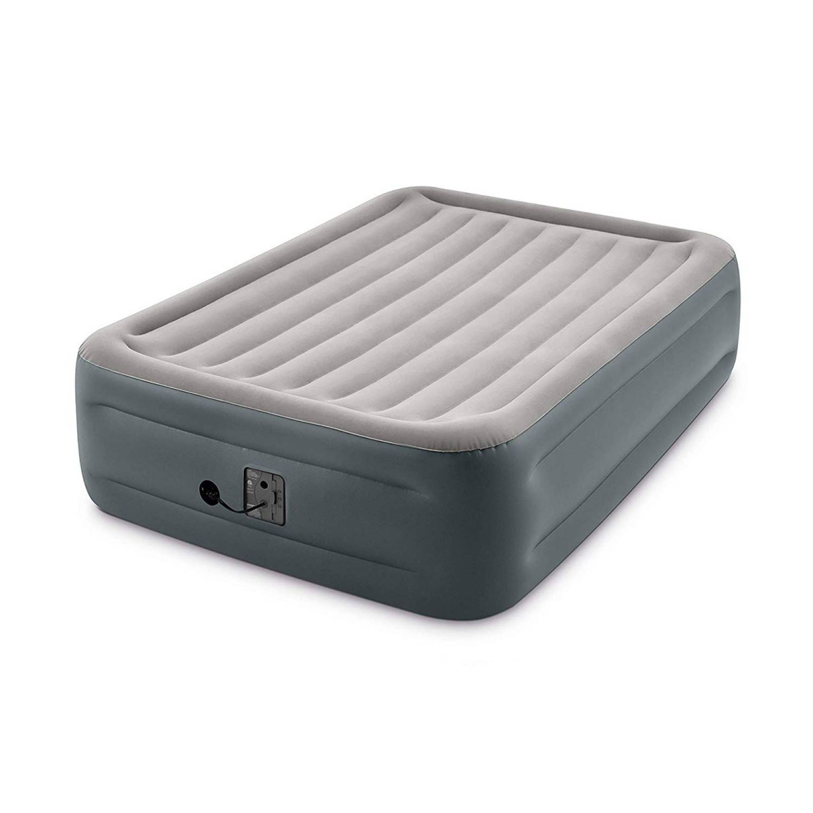 Colchon Inflable Campismo Doble Altura Queen + Bomba Intex 