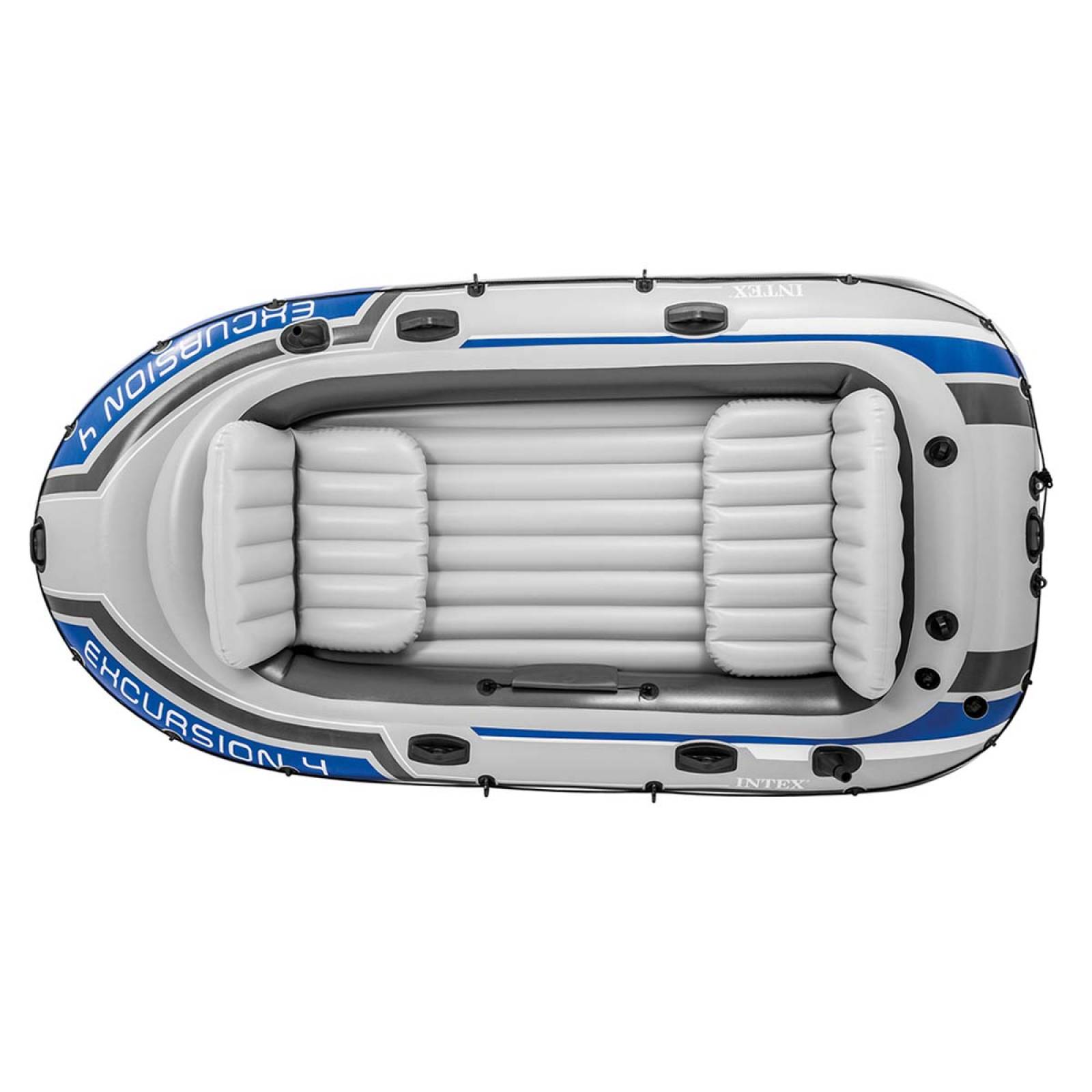 Lancha Inflable 4 Personas Rio + Remos y Bomba 68324NP Intex