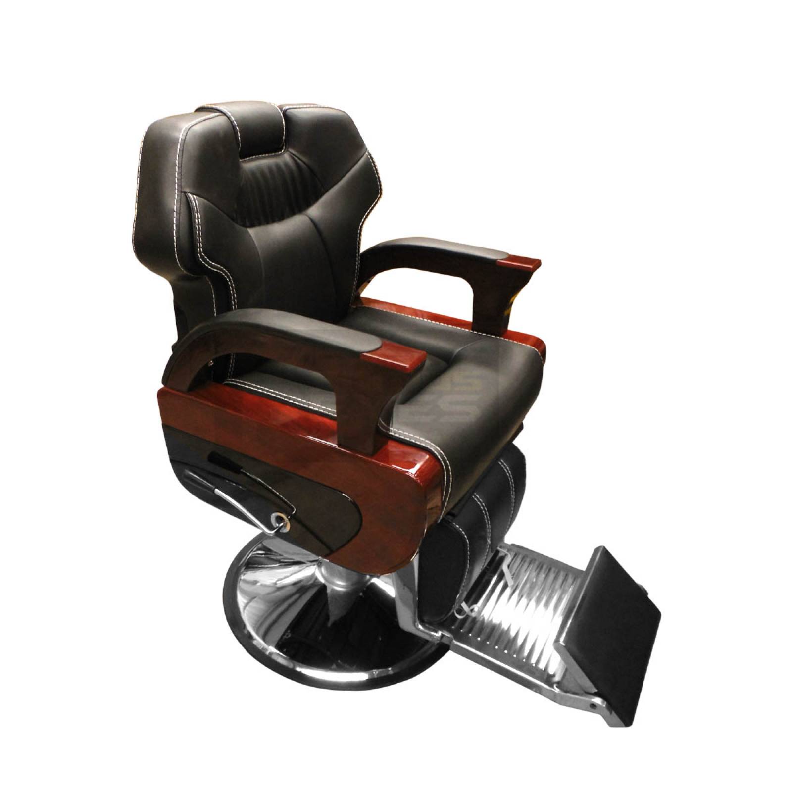 Silla Sillon Negro Barbero Peluquero Estetica Estilista Lobo