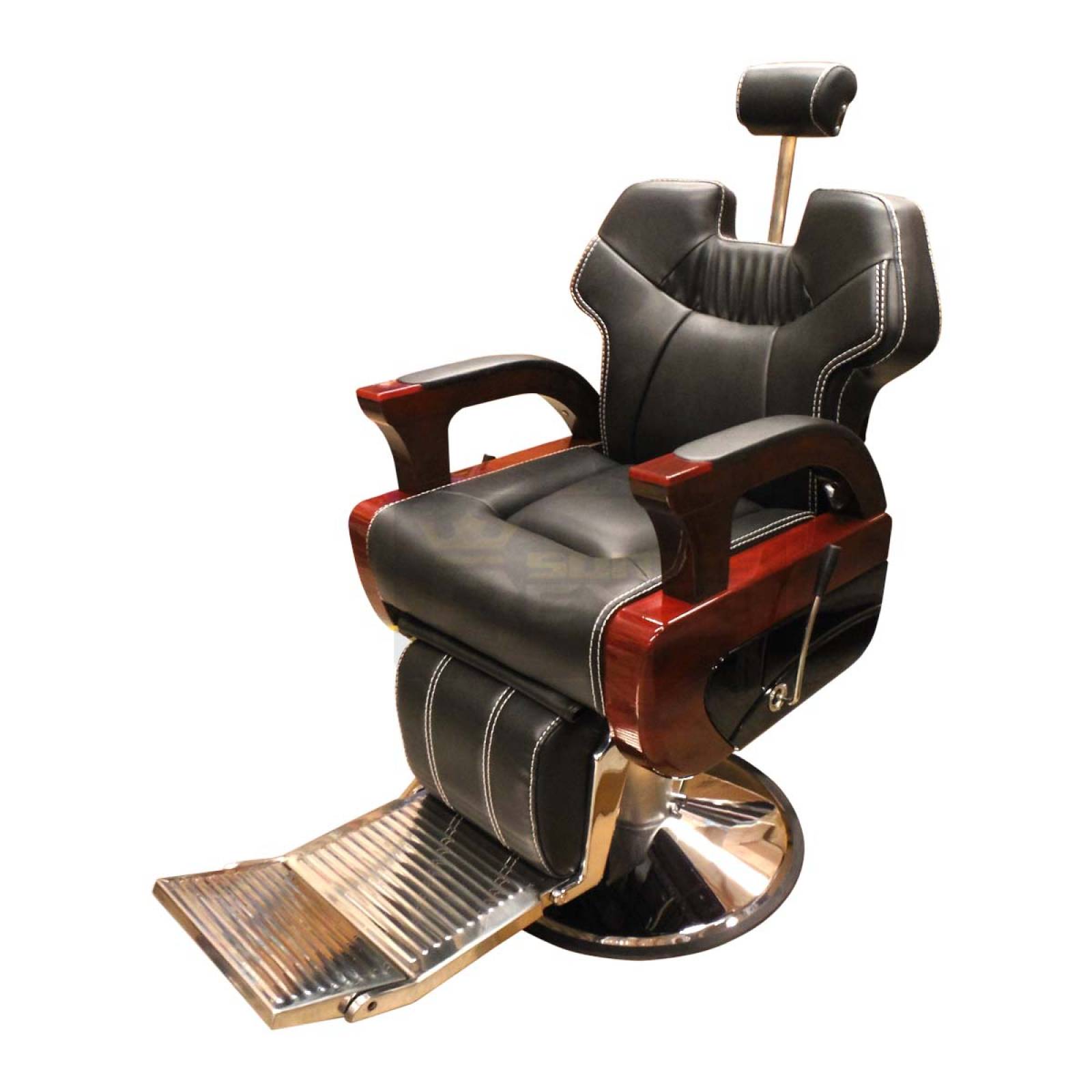 Silla Sillon Negro Barbero Peluquero Estetica Estilista Lobo