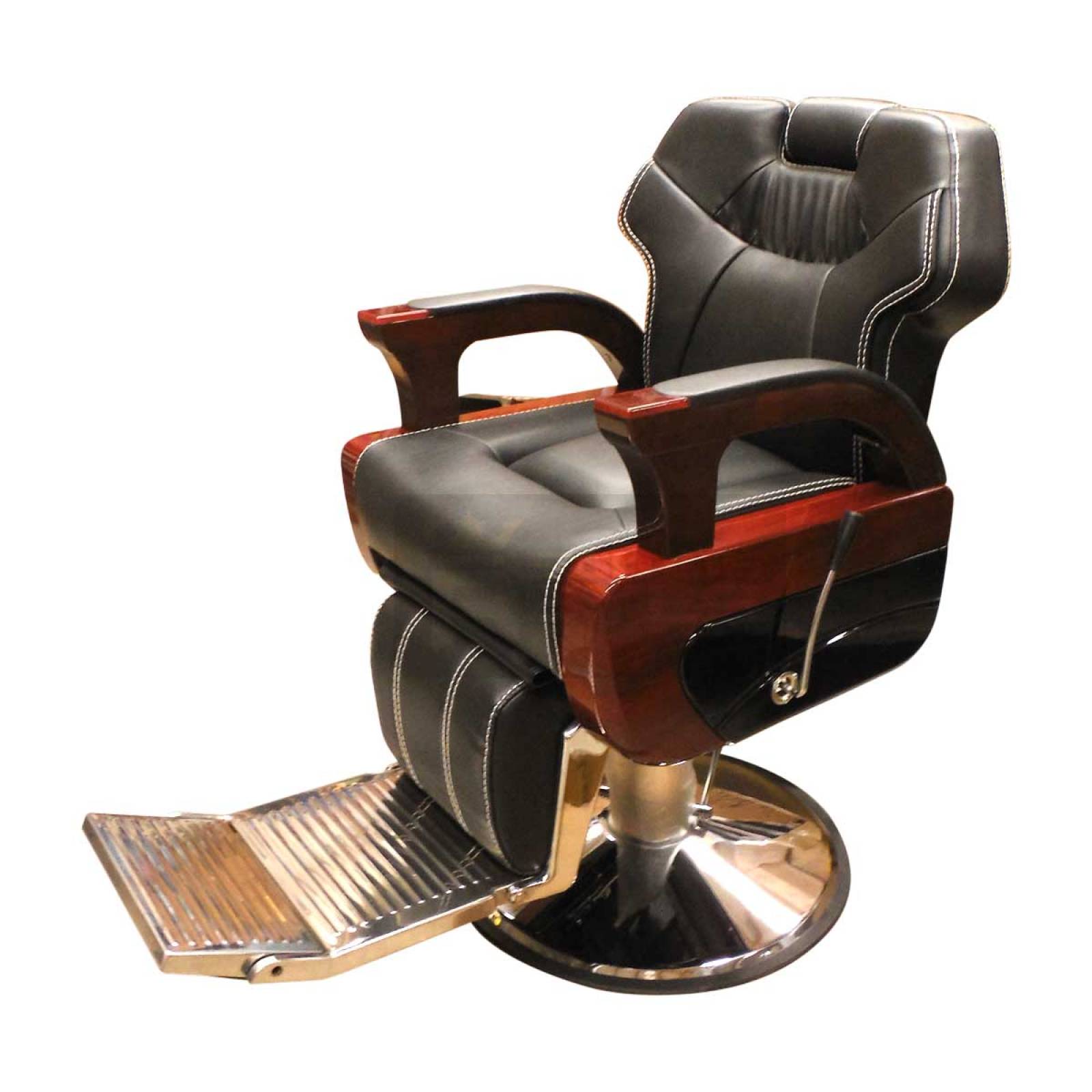 Silla Sillon Negro Barbero Peluquero Estetica Estilista Lobo