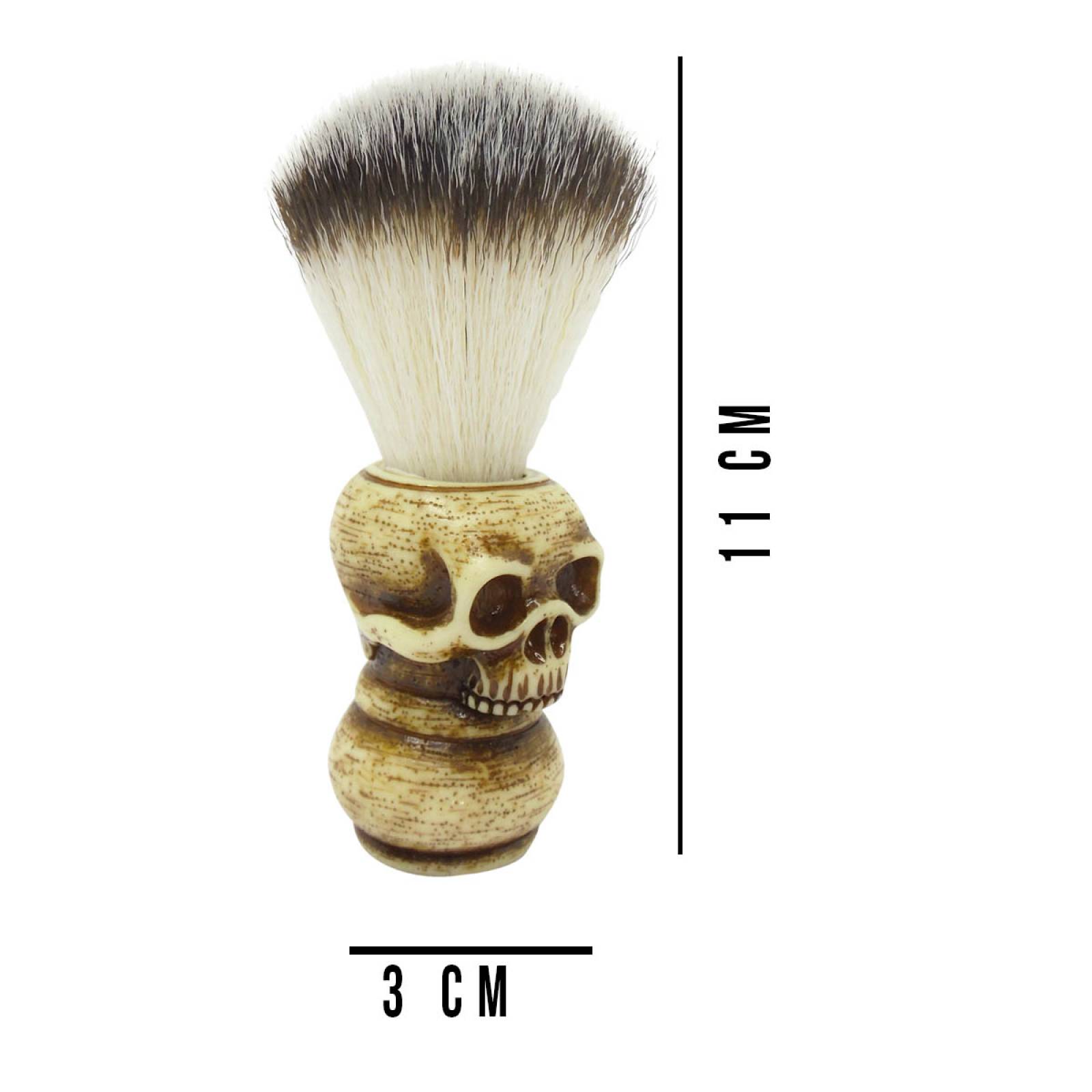 Brocha Bledo Afeitar Cabello Calavera Barbero Peluquero Lobo