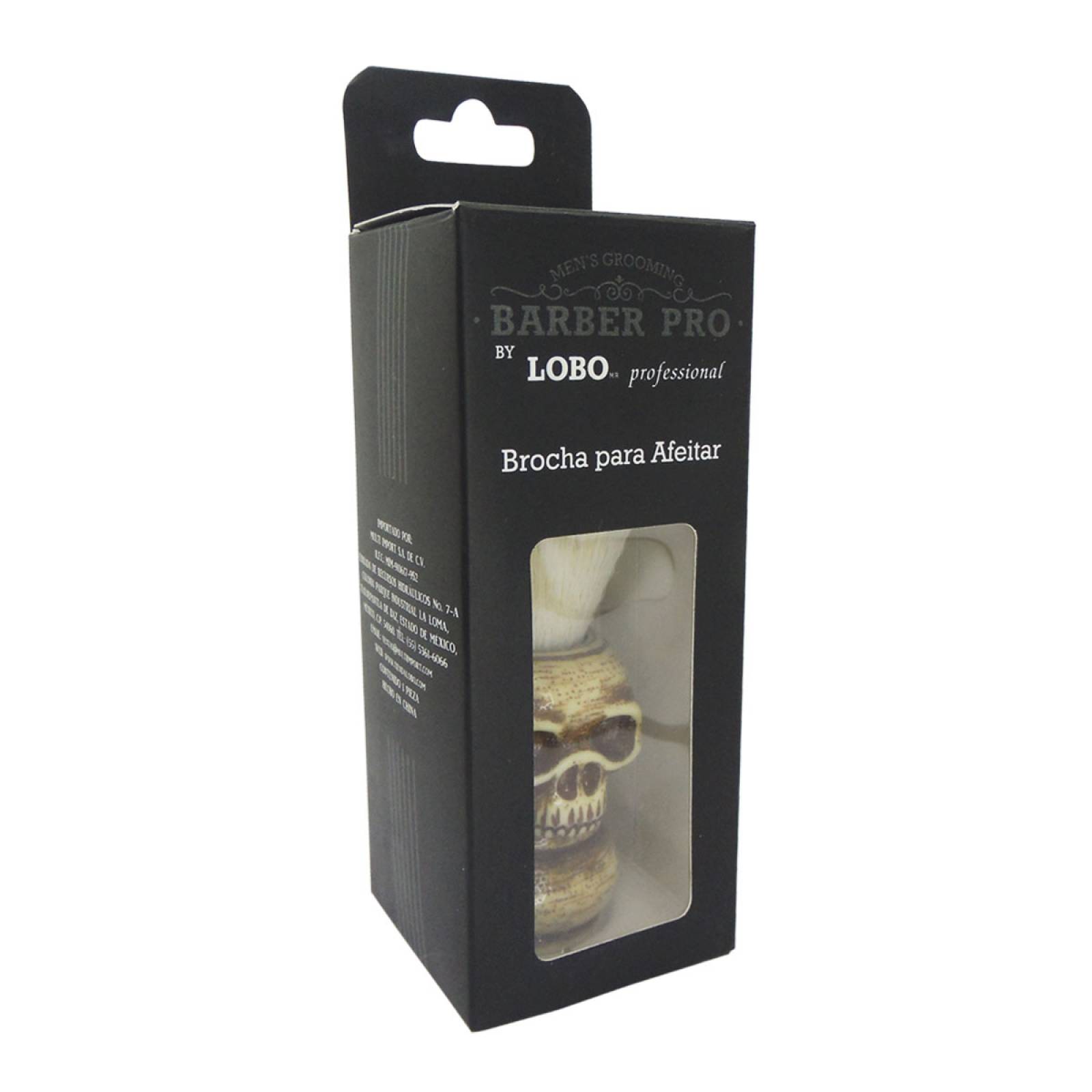 Brocha Bledo Afeitar Cabello Calavera Barbero Peluquero Lobo