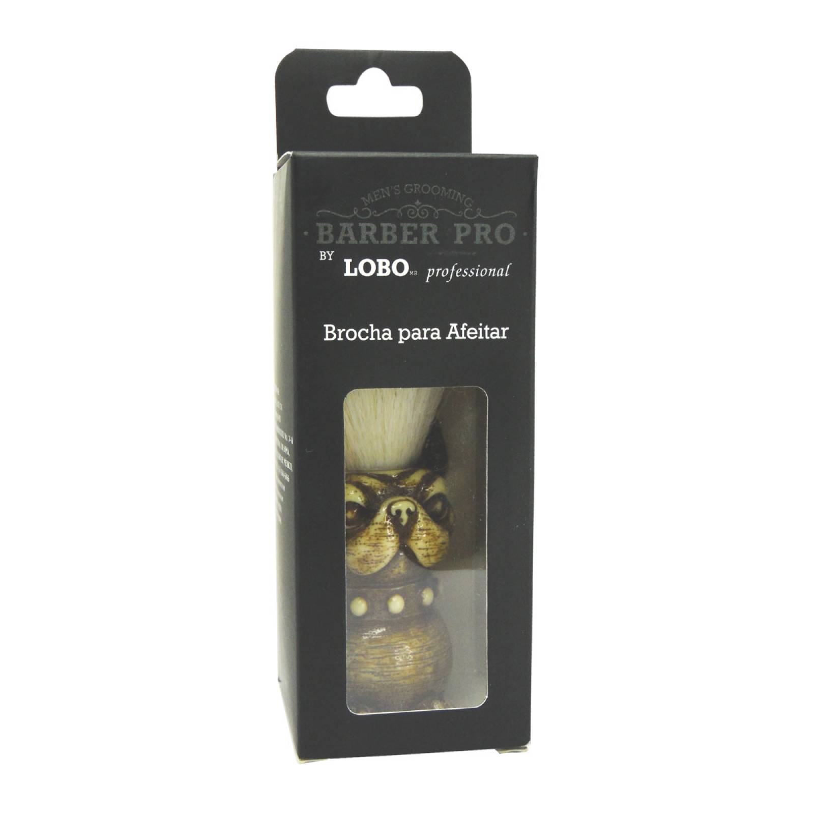 Brocha de Afeitar Perro Resina Barber Pro 1859-00 Lobo 
