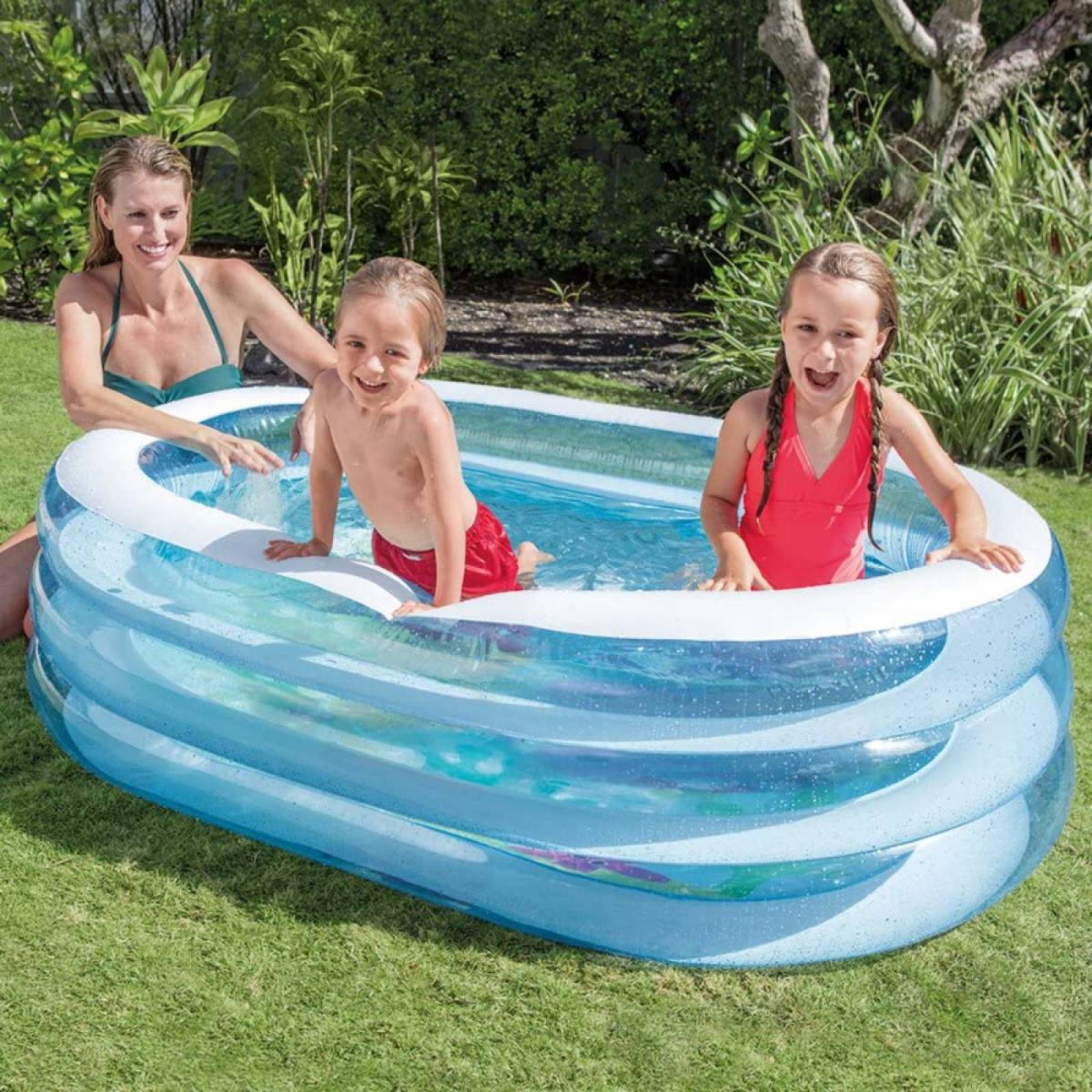 Alberca Piscina Inflable Ovalada 3 Aros 230 L De Niños Intex 