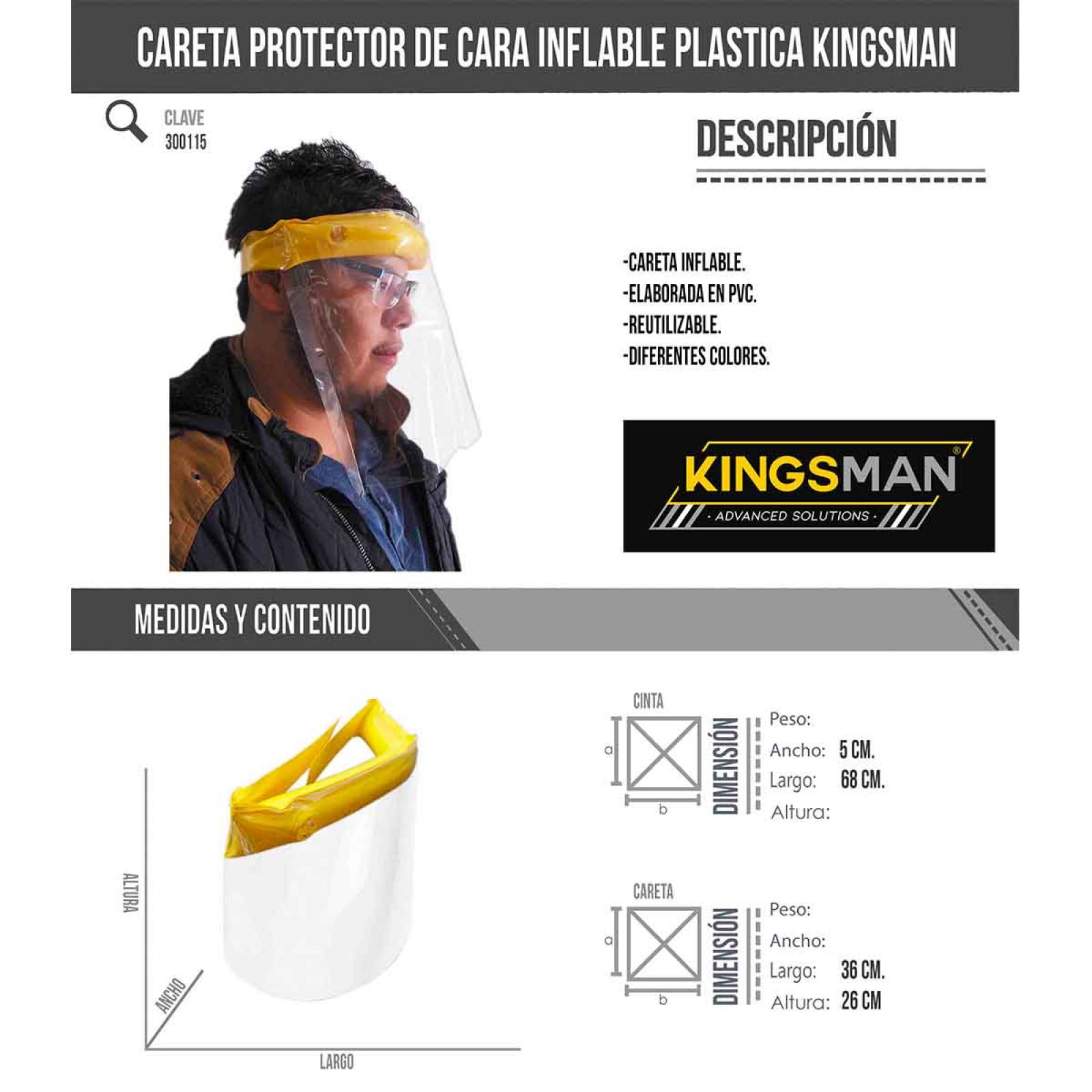 Careta Mascarilla Inflable Protector Cubre Cara Boca Ojos