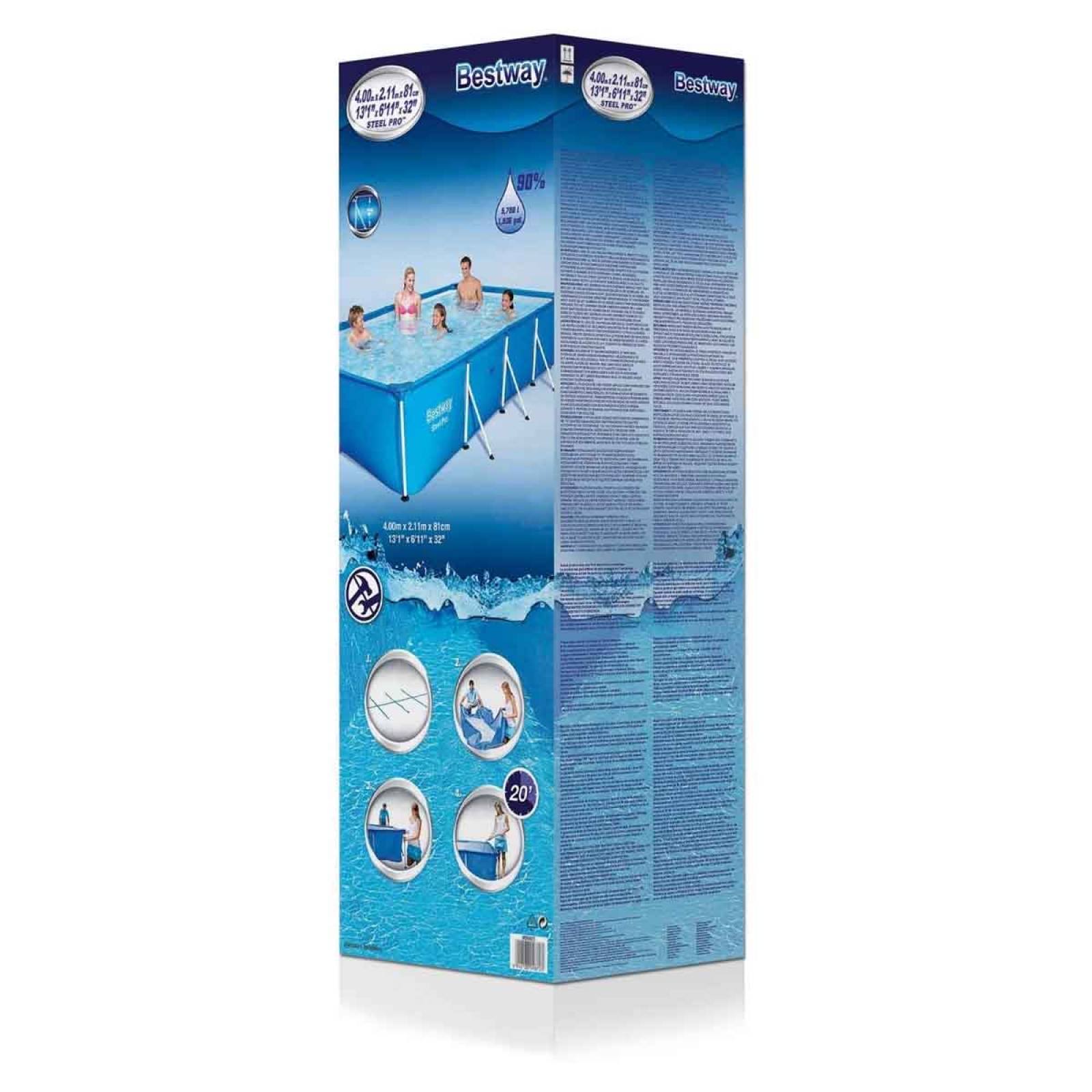 Alberca Piscina Estructural Rectangular Familiar Bestway