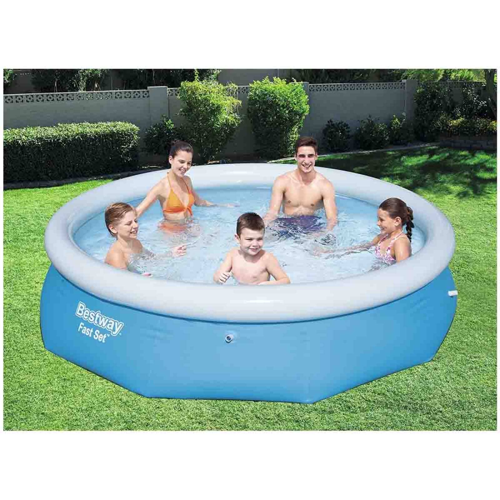 Alberca Piscina Inflable Redonda 305 X 76cm Fast Set Bestway 