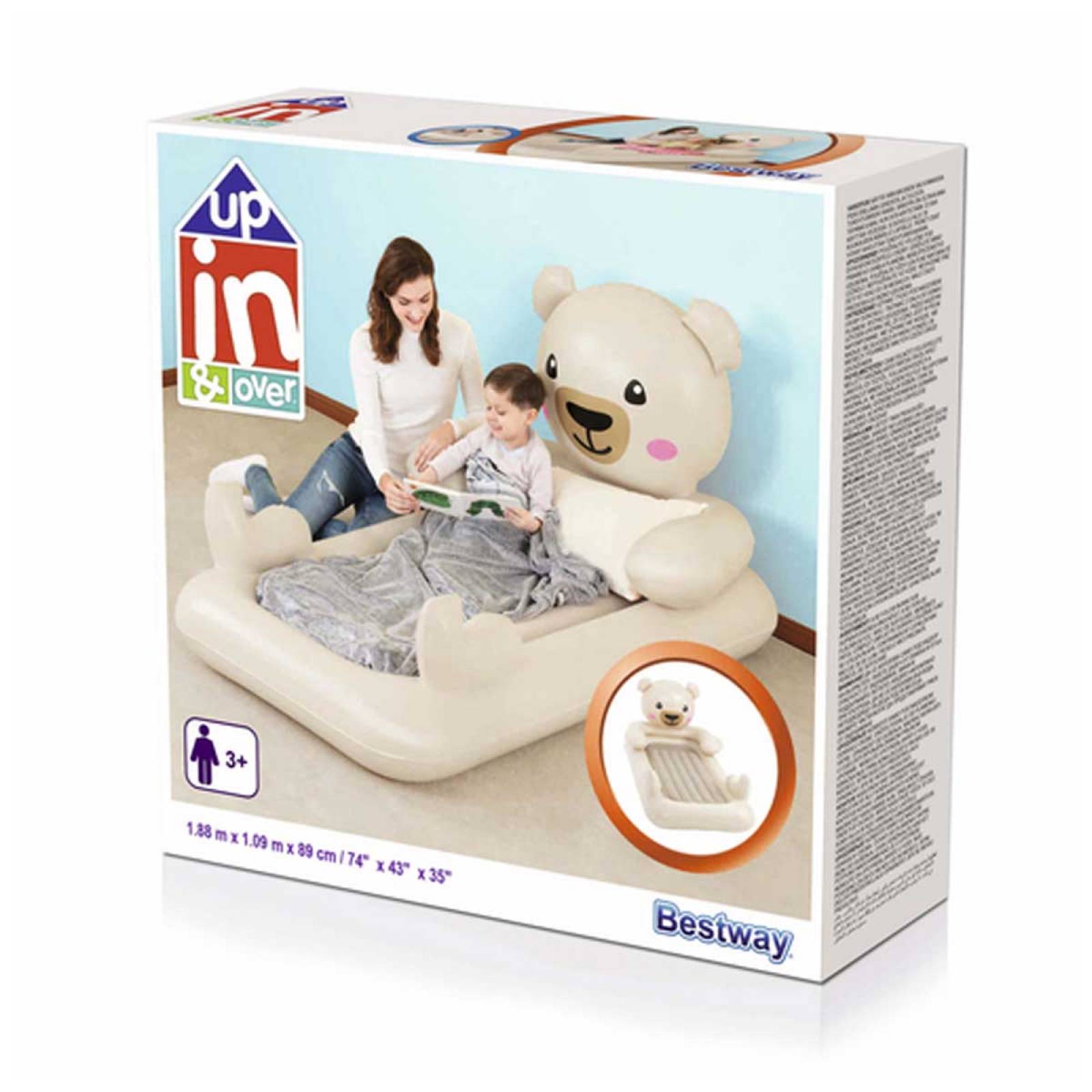 Colchon Cama Inflable Forma Osito Teddy Para Niños Bestway