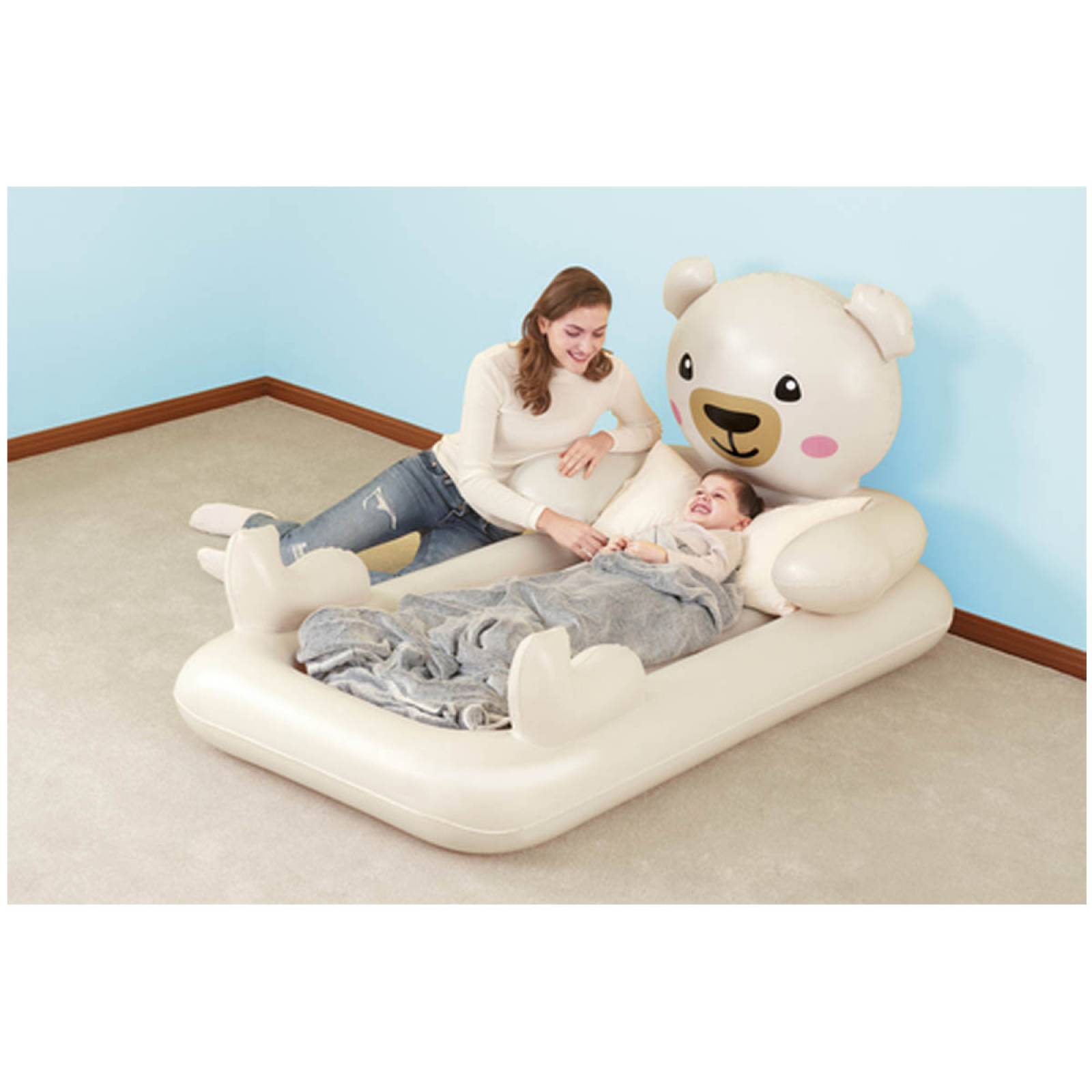 Colchon Cama Inflable Forma Osito Teddy Para Niños Bestway