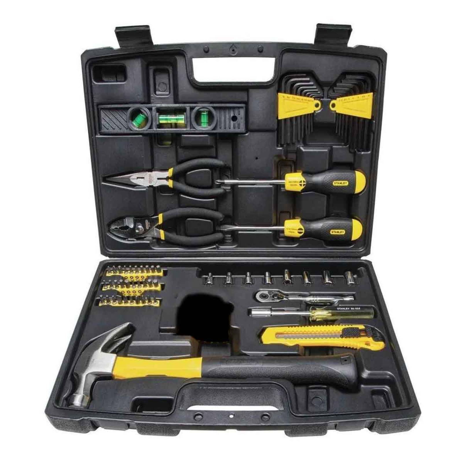 Jgo Herramienta Manual Martillo Pinzas Nivel 65pz Stanley 