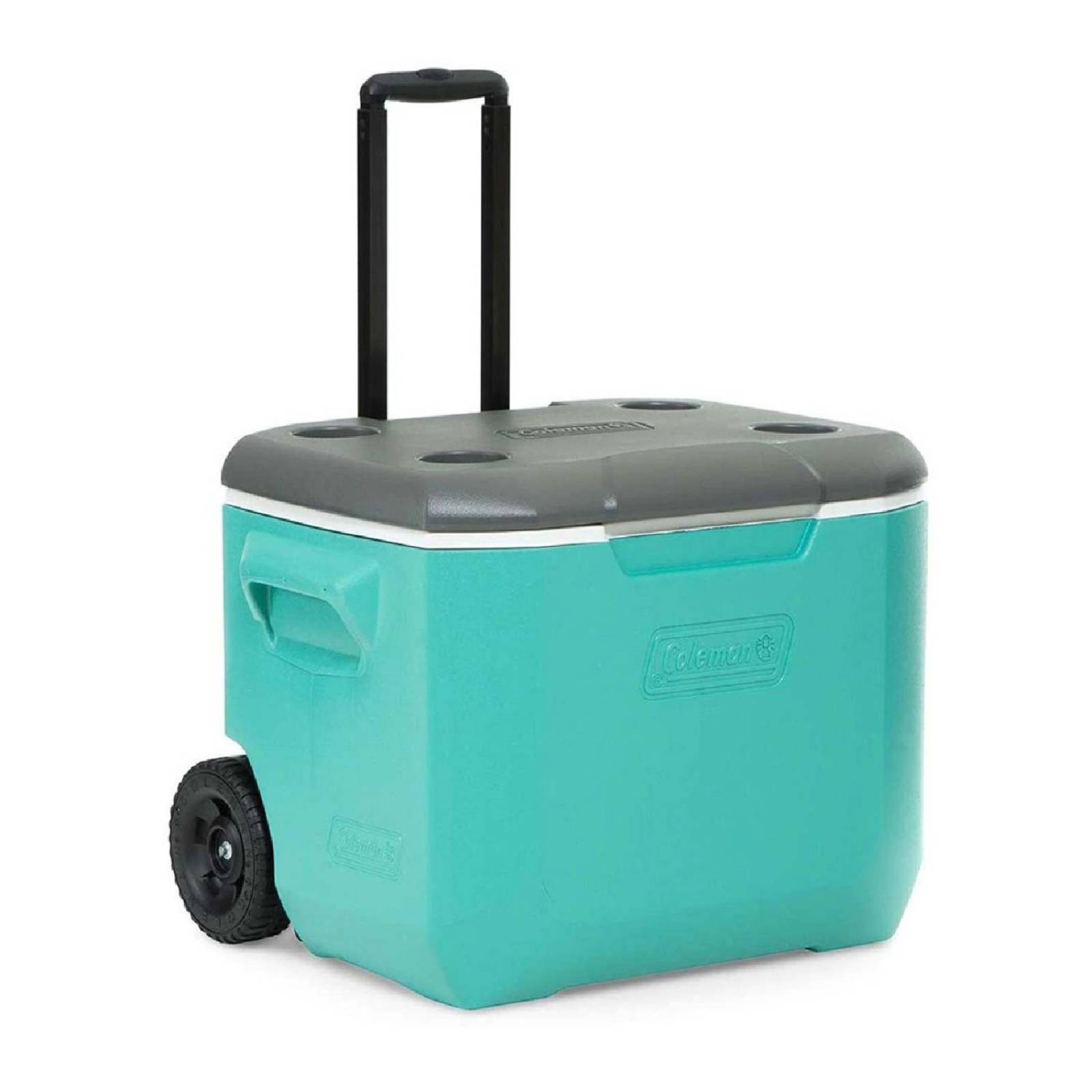 Hielera De 60 Qt Con Ruedas Y Asa Verde Aqua Coleman 