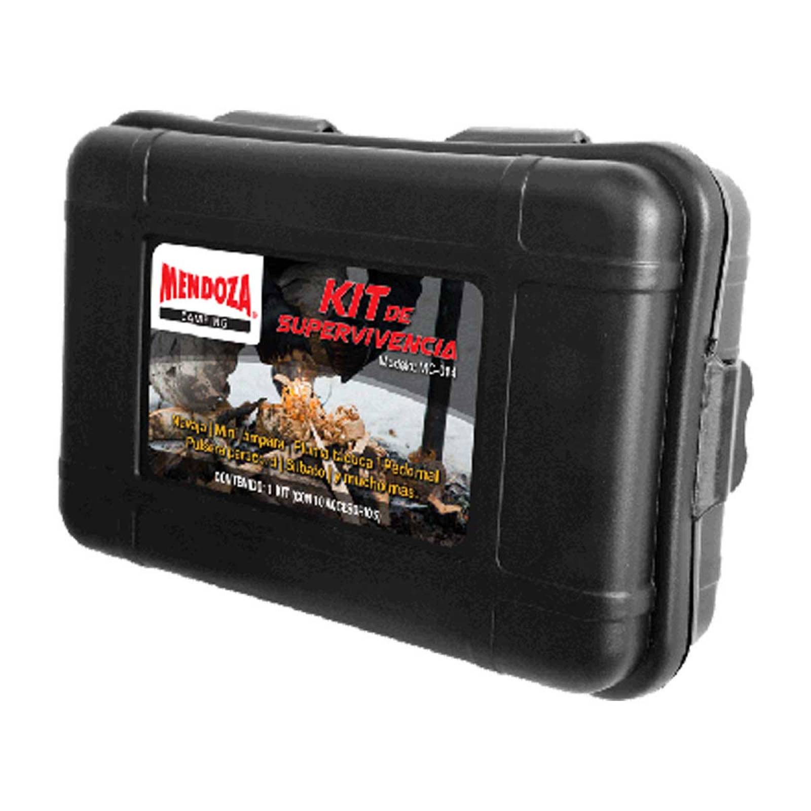 Kit De Supervivencia Negro Campismo Navaja Lampara Mendoza 