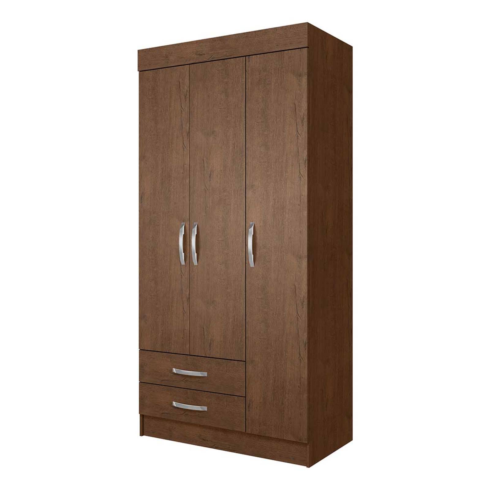 Ropero Closet Armario Mueble Moderno 3 Puertas 2cajones Casa 