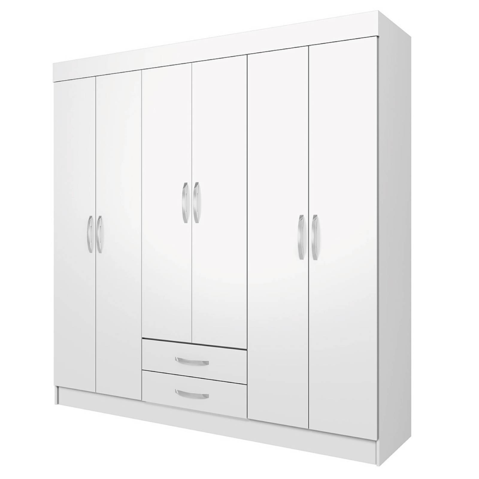 Ropero Closet Armario Mueble Moderno 6 Puertas 2cajones Casa