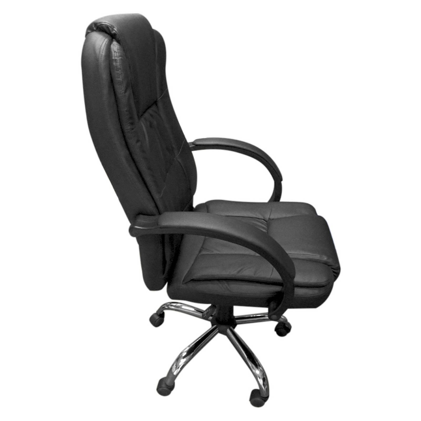 Silla De Oficina Ejecutiva Ergonomica Vinipiel Base Cromada 