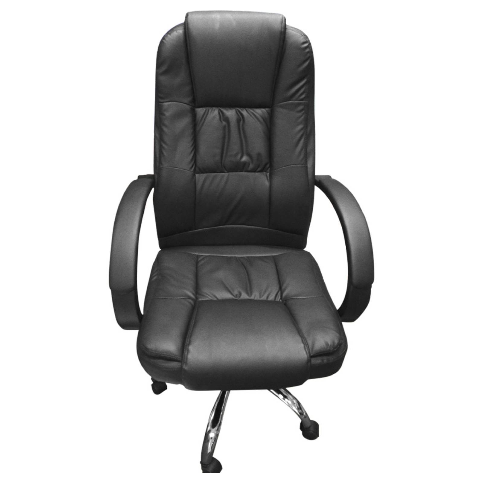 Silla De Oficina Ejecutiva Ergonomica Vinipiel Base Cromada 