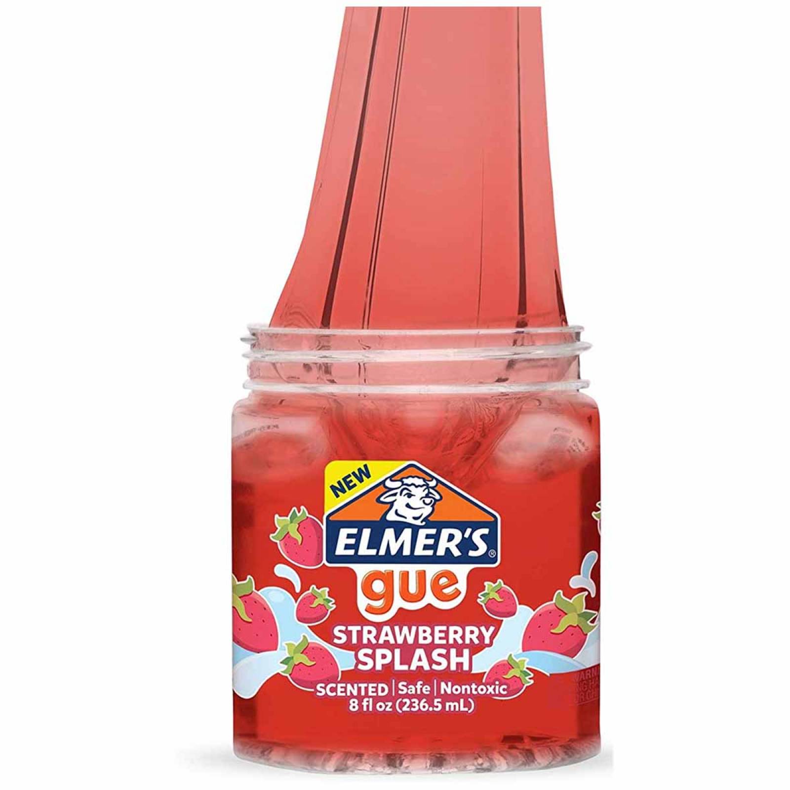 Slime Gue Splash Fresa Aroma Frutal 236ml Niños Niñas Elmers