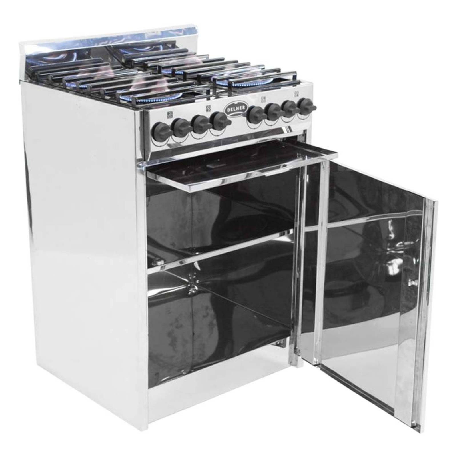 Estufa De Gabinete Gas Lp Con 8 Quemadores Goliath Delher