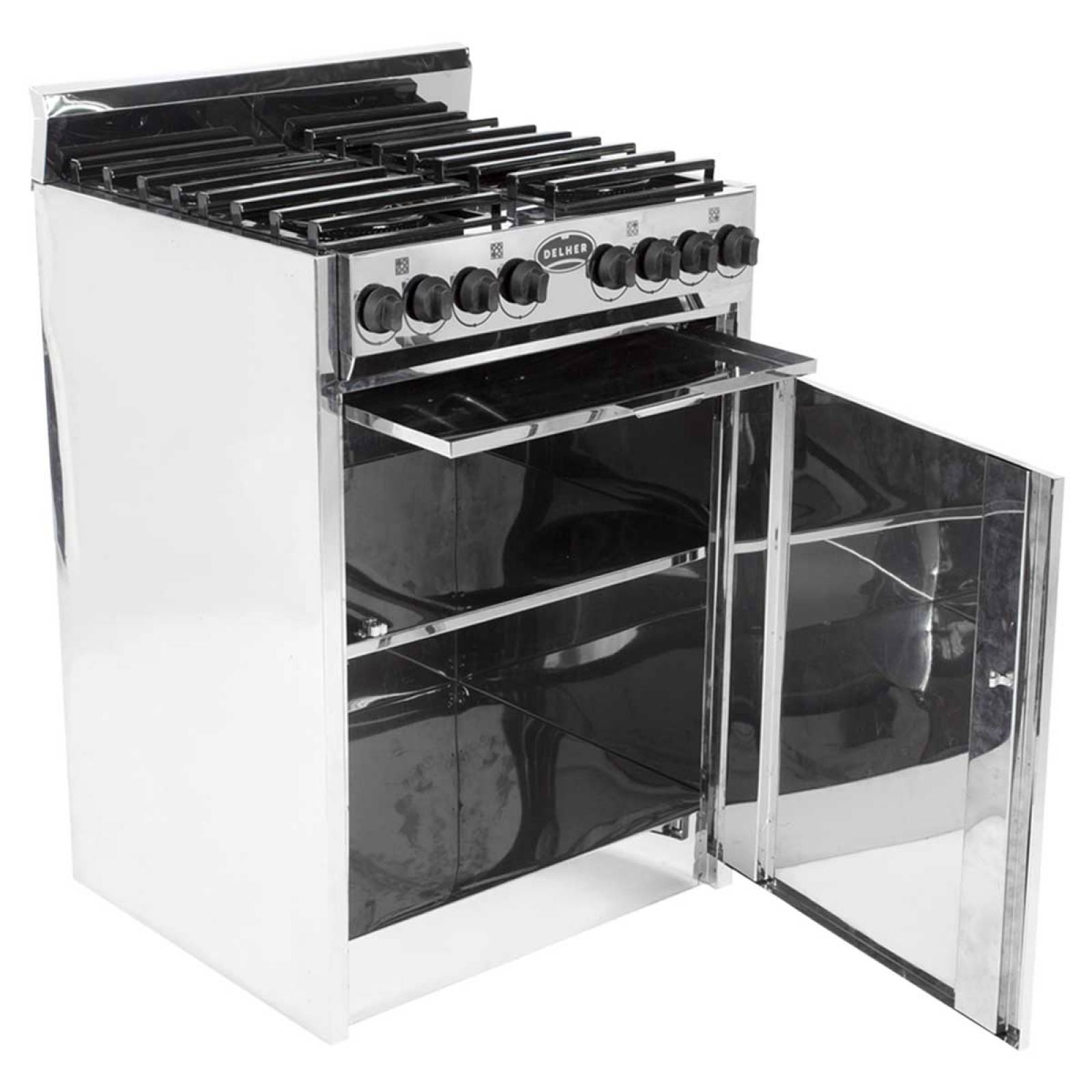 Estufa De Gabinete Gas Lp Con 8 Quemadores Goliath Delher