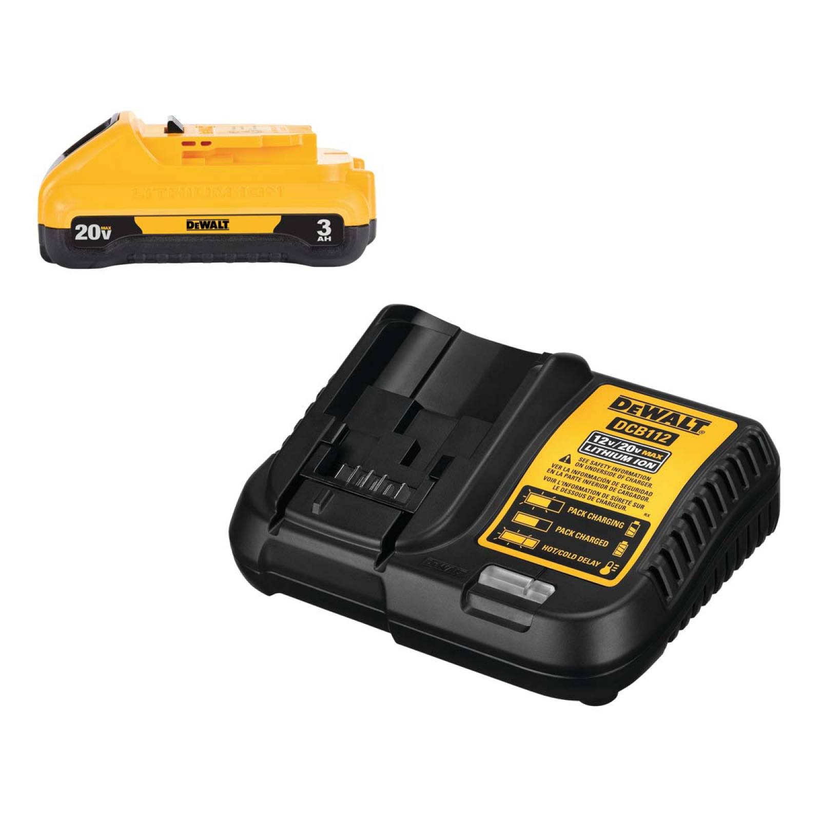 Set Bateria 20v 3ah Cargador Para Herramienta Taladro Dewalt 