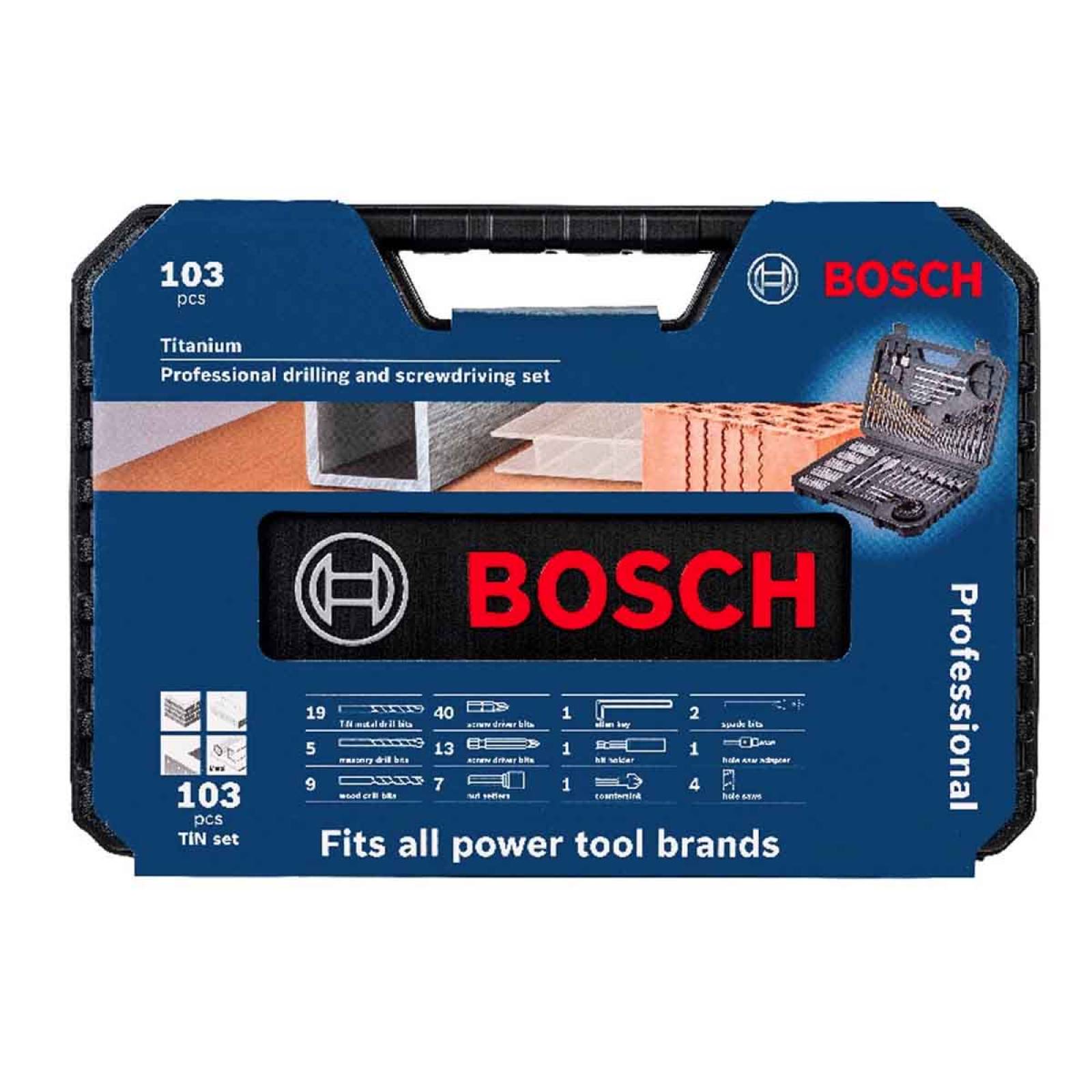 Set Kit De Brocas Y Puntas Para Taladro 103 Piezas Bosch 