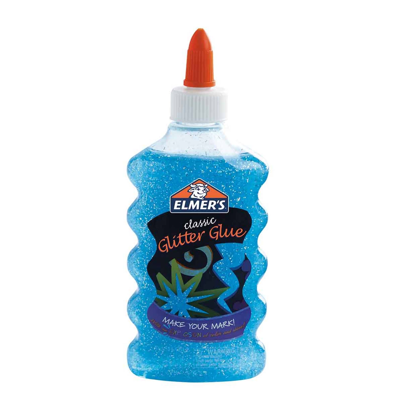 Pegamento Slime Glitter Glue Azul Niños Niñas Escolar Elmers