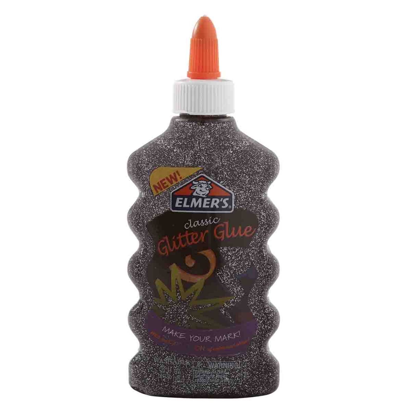 Pegamento Slime Glitter Glue Negro 177 Ml Niños Niñas Elmers