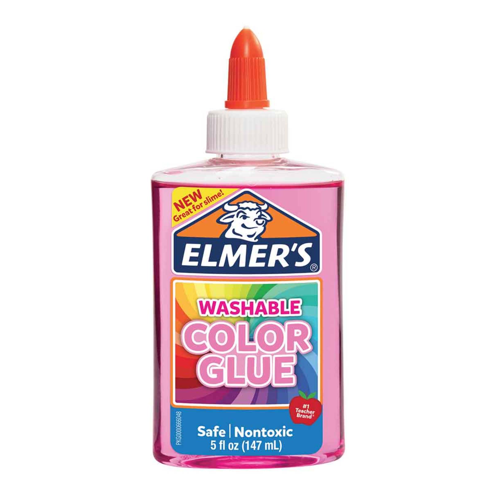 Pegamento Slime Transparente Rosa 147 Ml Niños Niñas Elmers