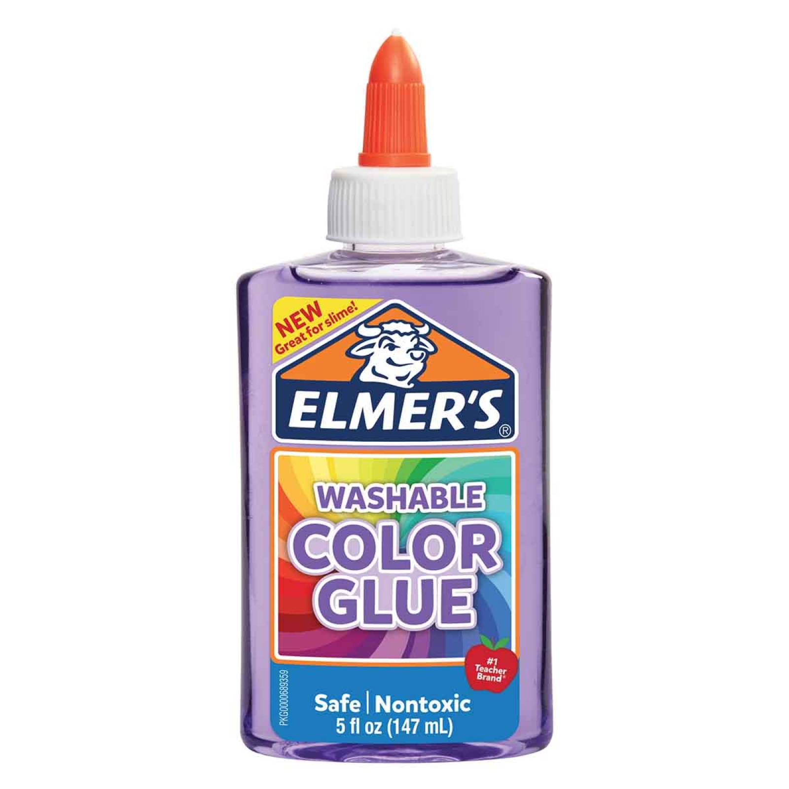 Pegamento Slime Transparente Morado 147Ml Niños Niñas Elmers